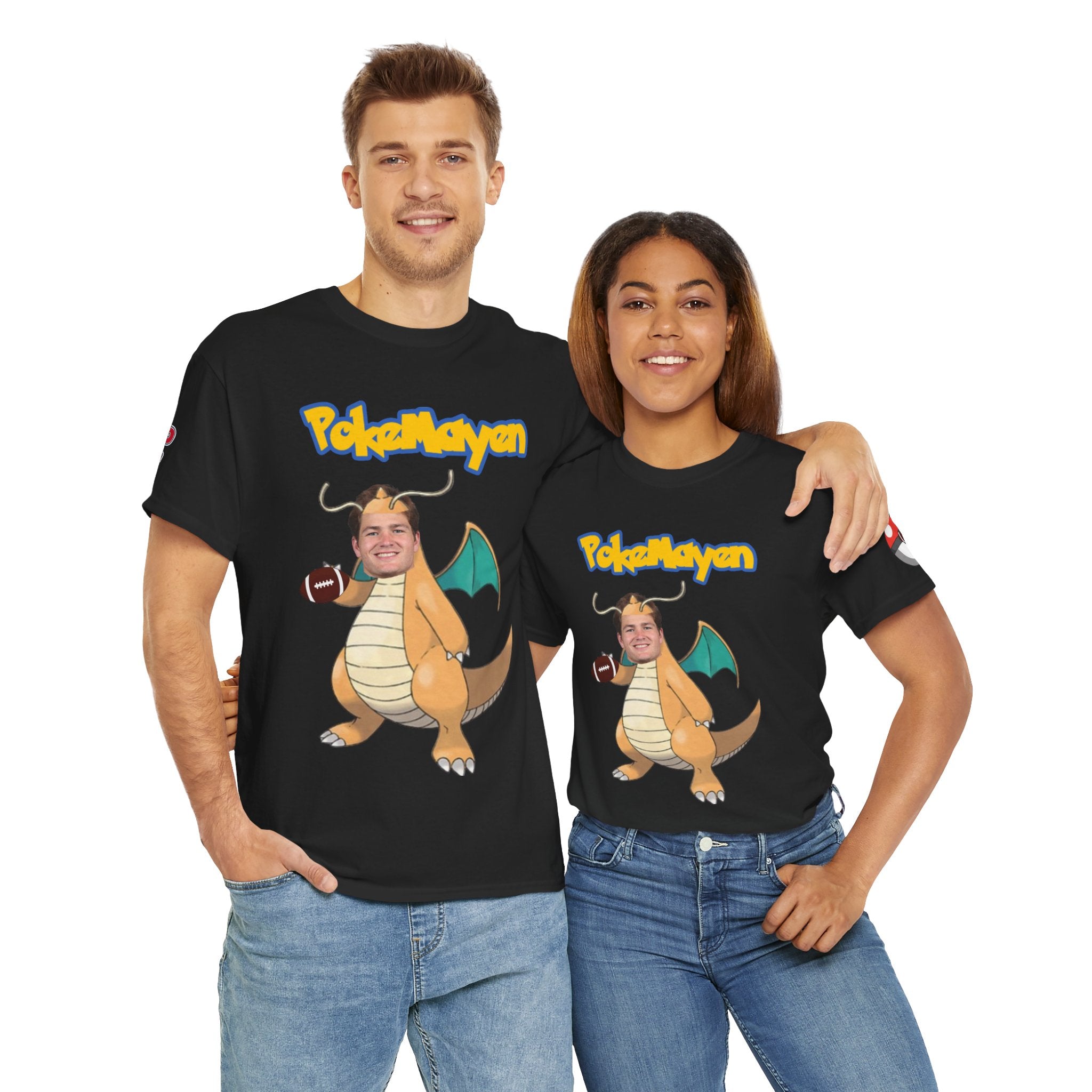 PokéMayen Parody Patriots Halloween Custome Shirt - Fun Football Drake Maye Fan Tee