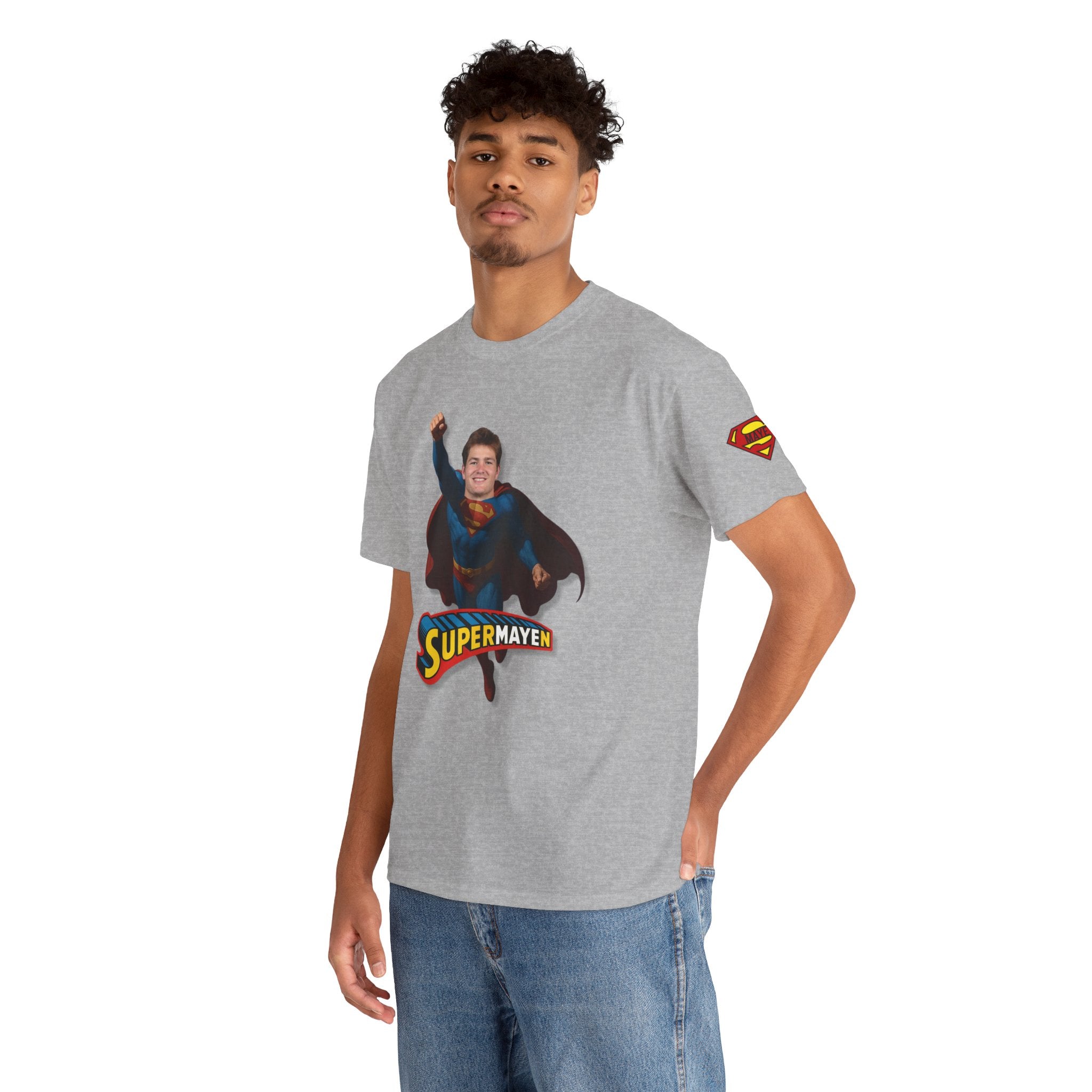 SuperMAYEn/Superman Shirt - Patriots Drake Maye Parody Fan Tee
