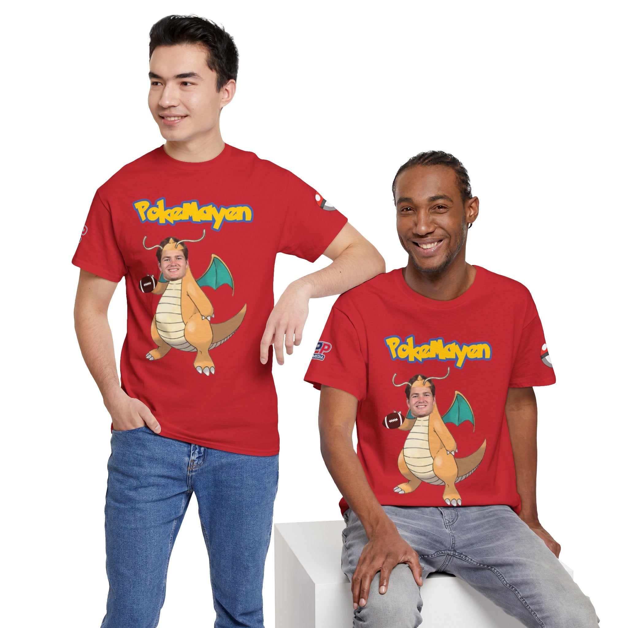 PokéMayen Parody Patriots Halloween Custome Shirt - Fun Football Drake Maye Fan Tee