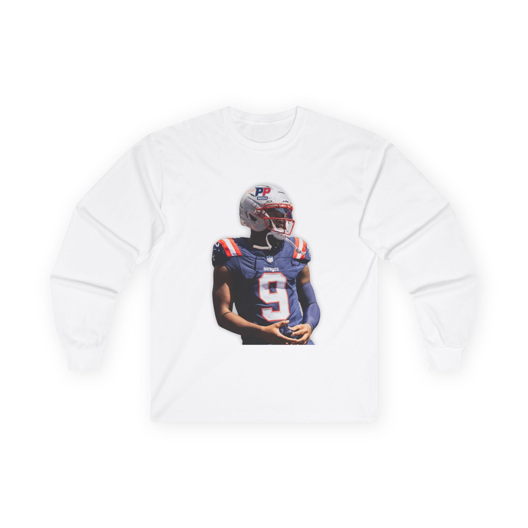 BOUTTE SCORING EVERY GAME - Patriots Kayshon Boutte Long Sleeve Fan Tee