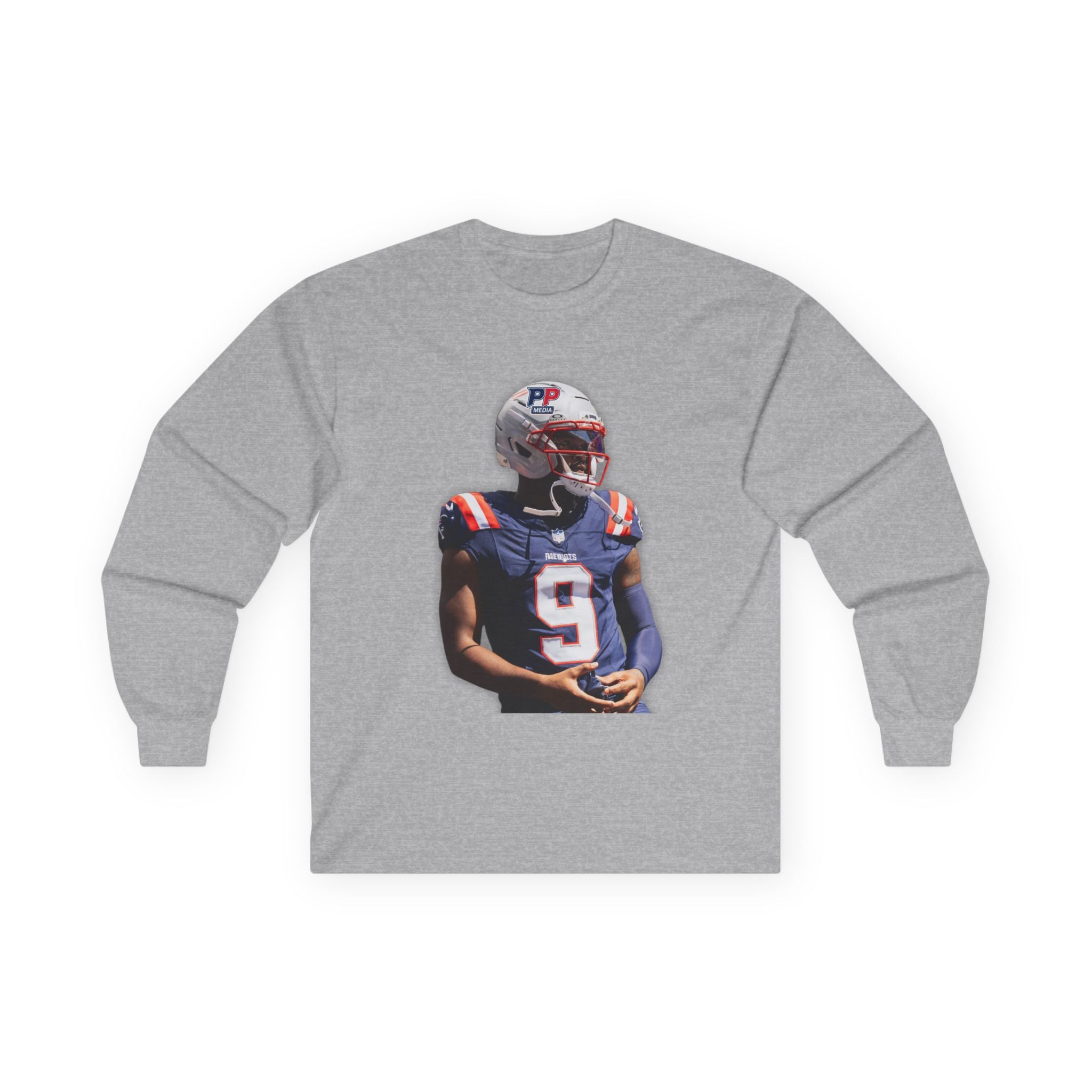 BOUTTE SCORING EVERY GAME - Patriots Kayshon Boutte Long Sleeve Fan Tee