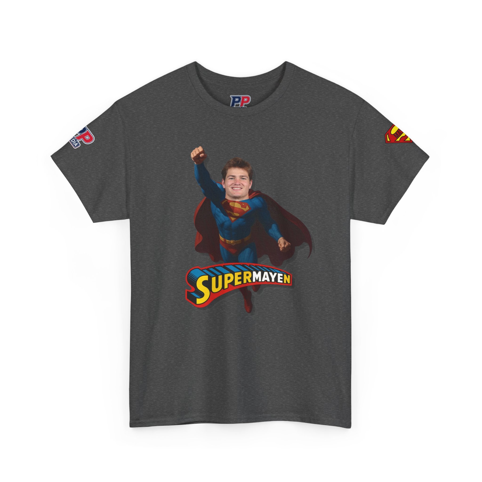 SuperMAYEn/Superman Shirt - Patriots Drake Maye Parody Fan Tee