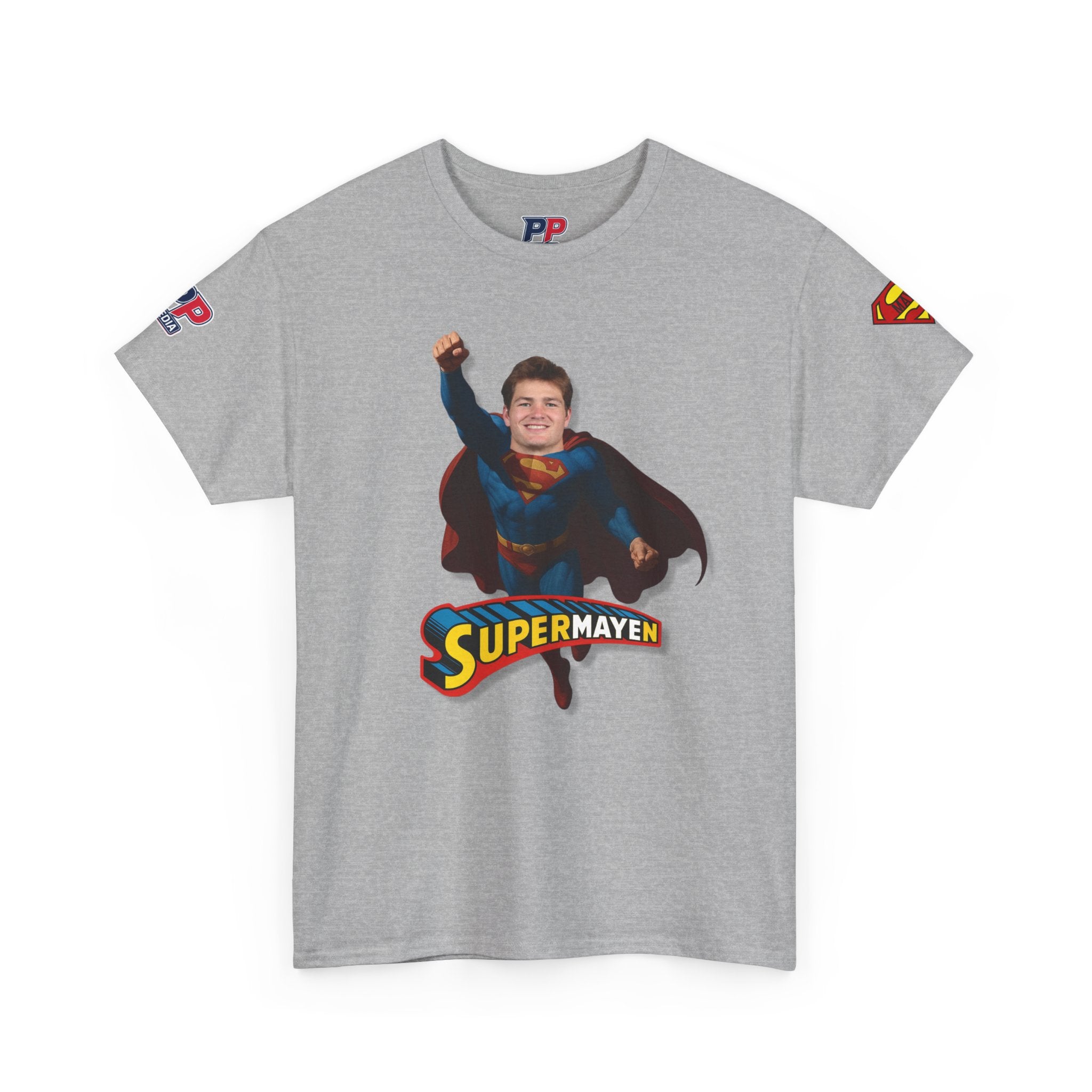 SuperMAYEn/Superman Shirt - Patriots Drake Maye Parody Fan Tee
