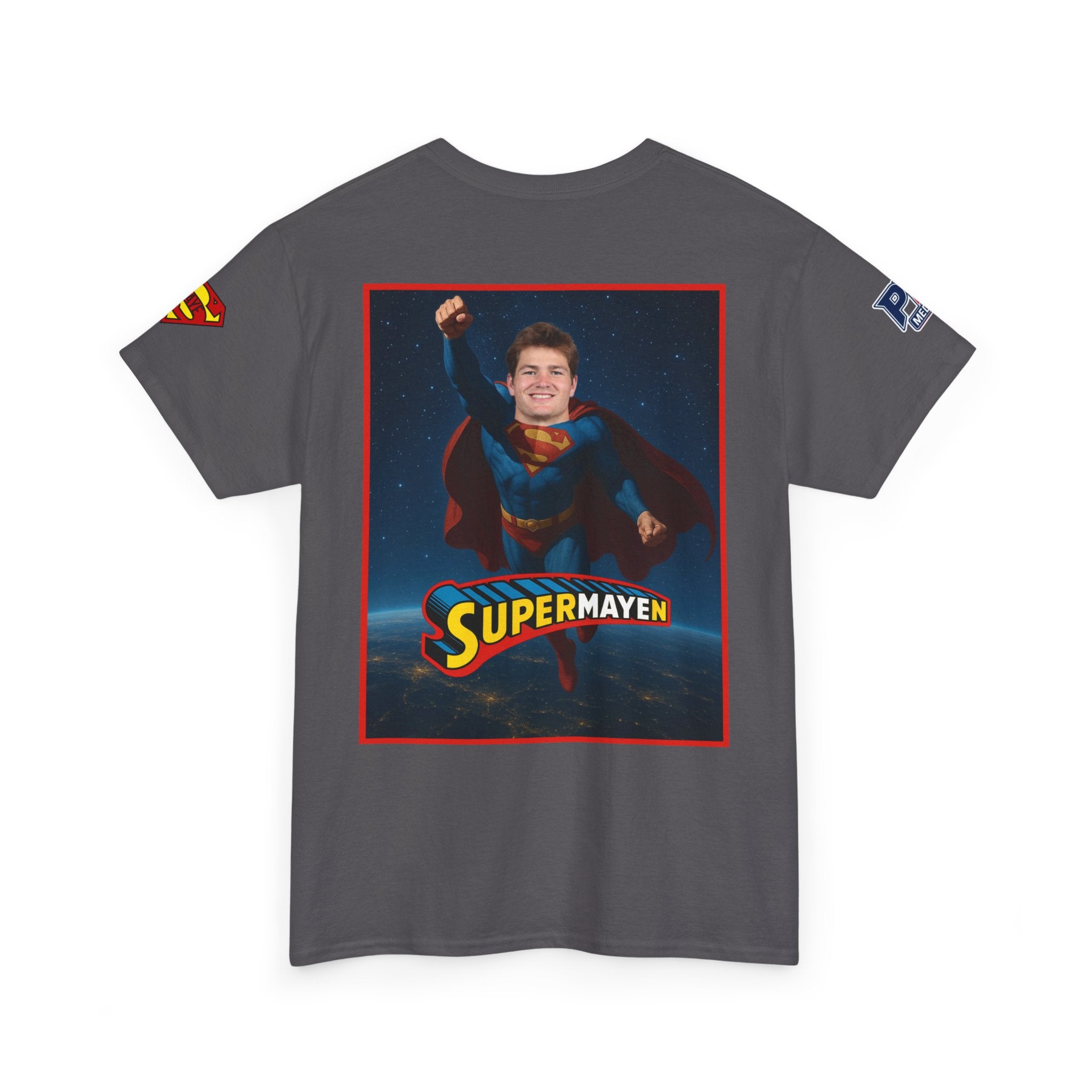 SuperMAYEn/Superman Shirt - Patriots Drake Maye Parody Fan Tee
