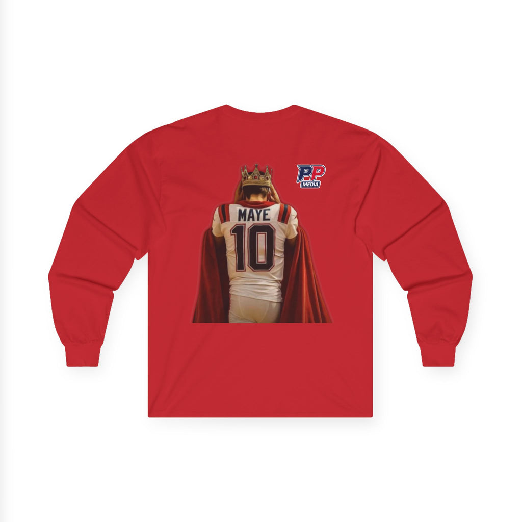 MAYE FOR MVP - Long Sleeve Patriots Drake Maye Support Fan Tee
