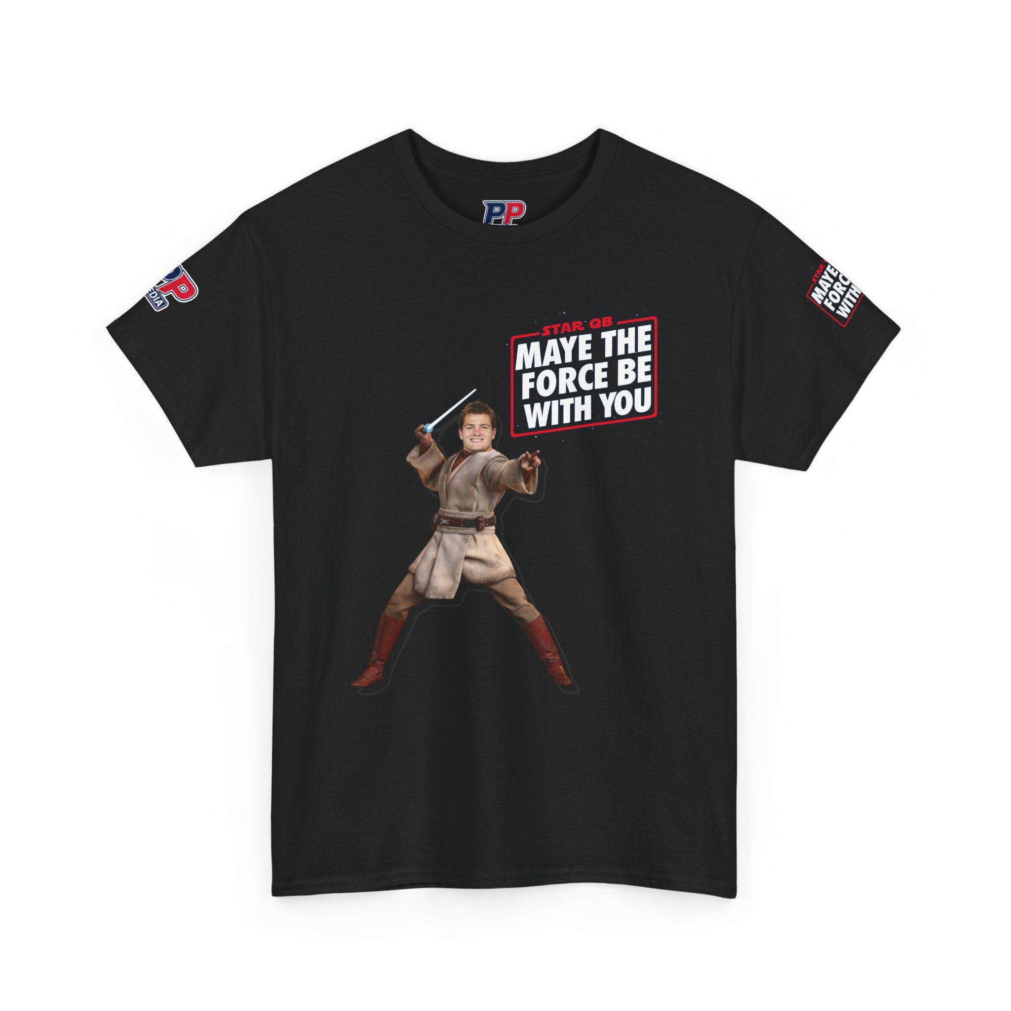 MAYE THE FORCE BE WITH YOU – Drake Maye Patriots Parody Tee | Funny Star QB/Star Wars Fan Shirt | Football Tee