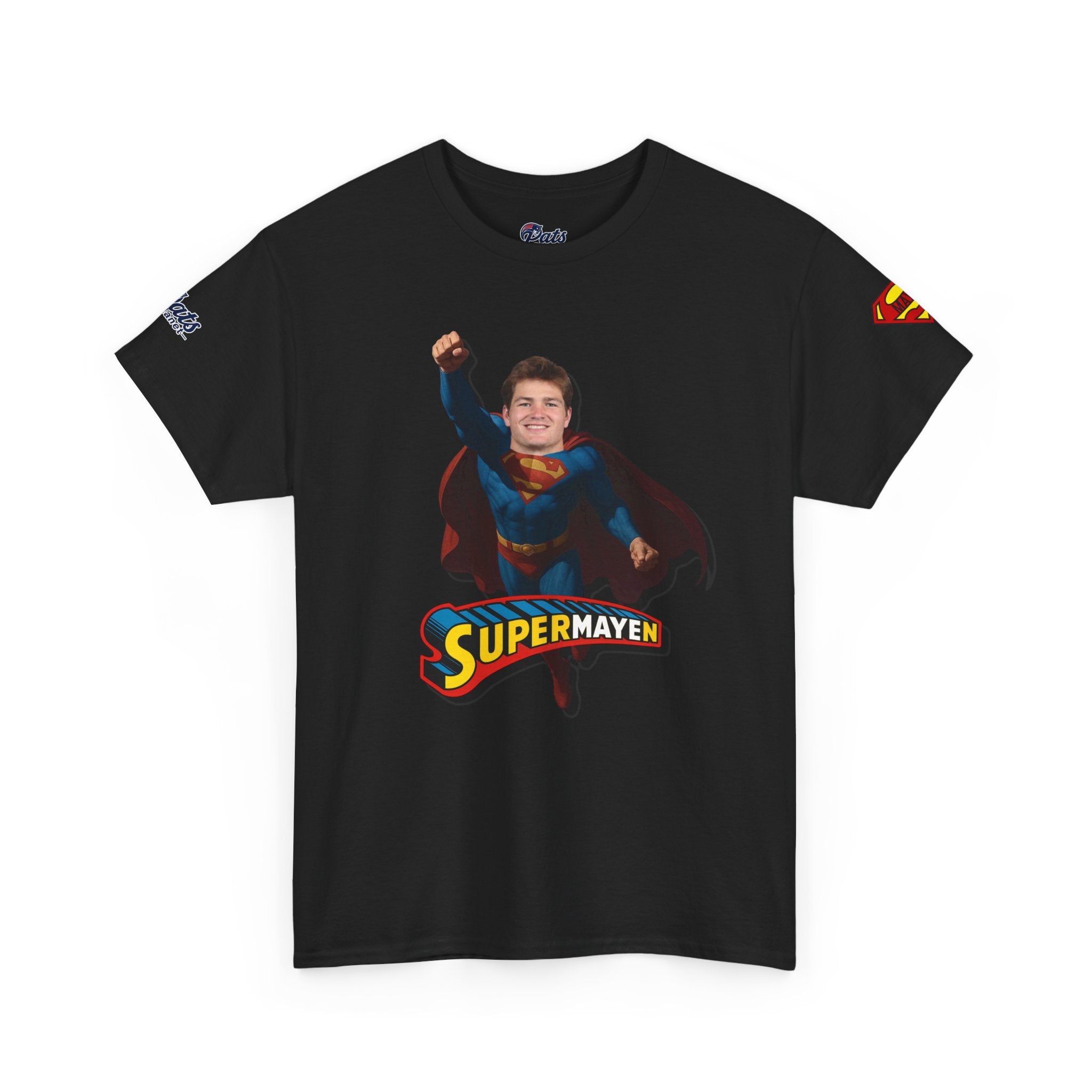 SuperMAYEn/Superman Shirt - Patriots Drake Maye Parody Fan Tee