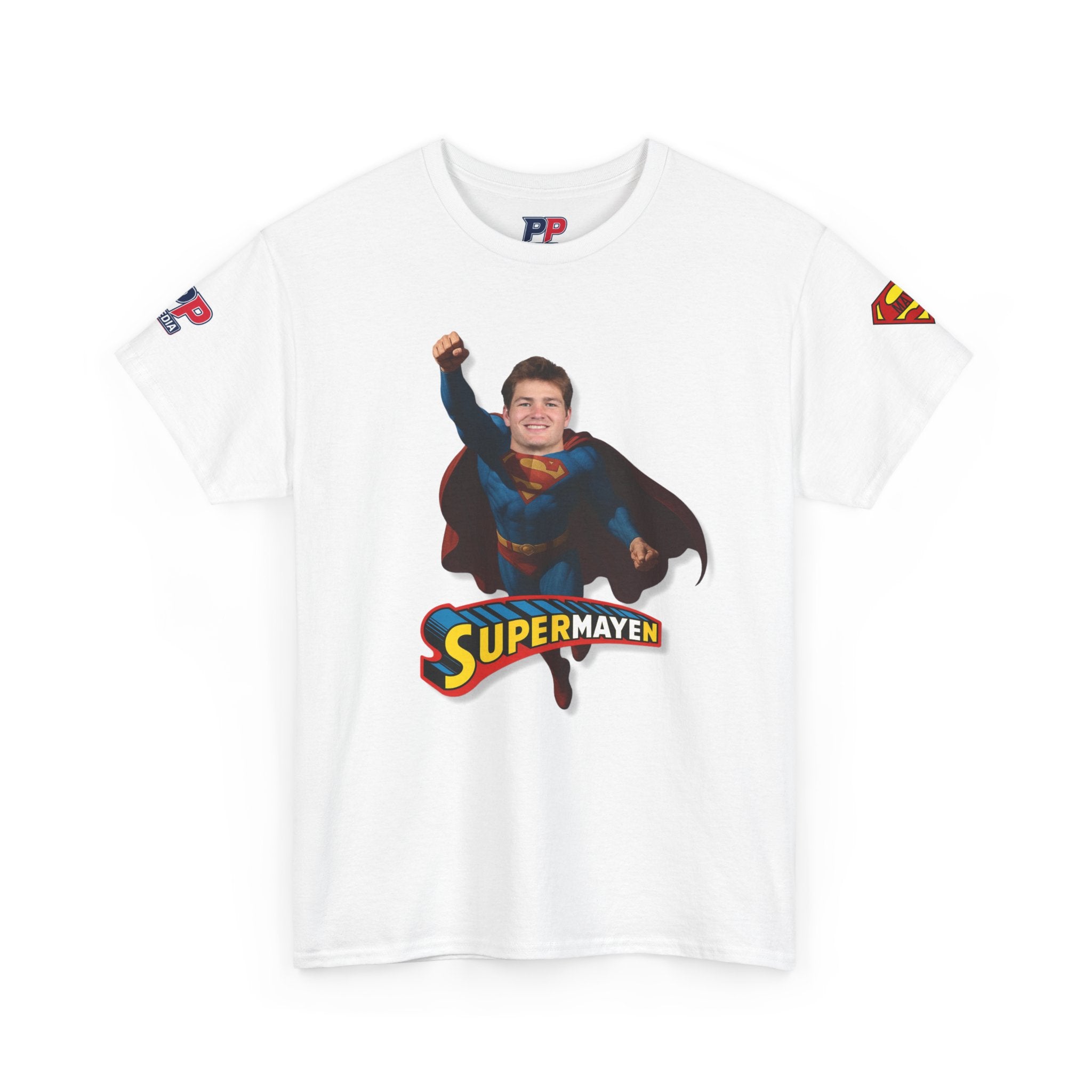 SuperMAYEn/Superman Shirt - Patriots Drake Maye Parody Fan Tee