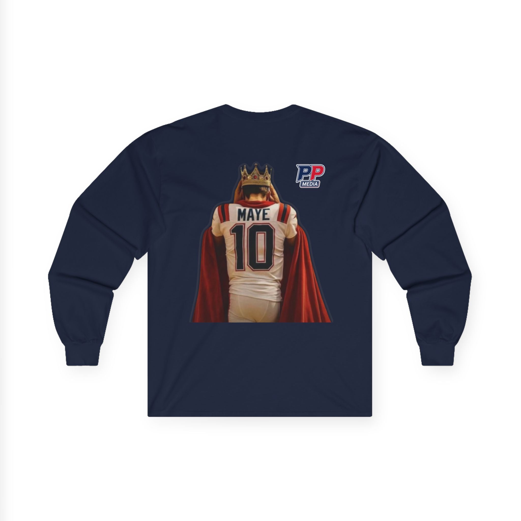 MAYE FOR MVP - Long Sleeve Patriots Drake Maye Support Fan Tee