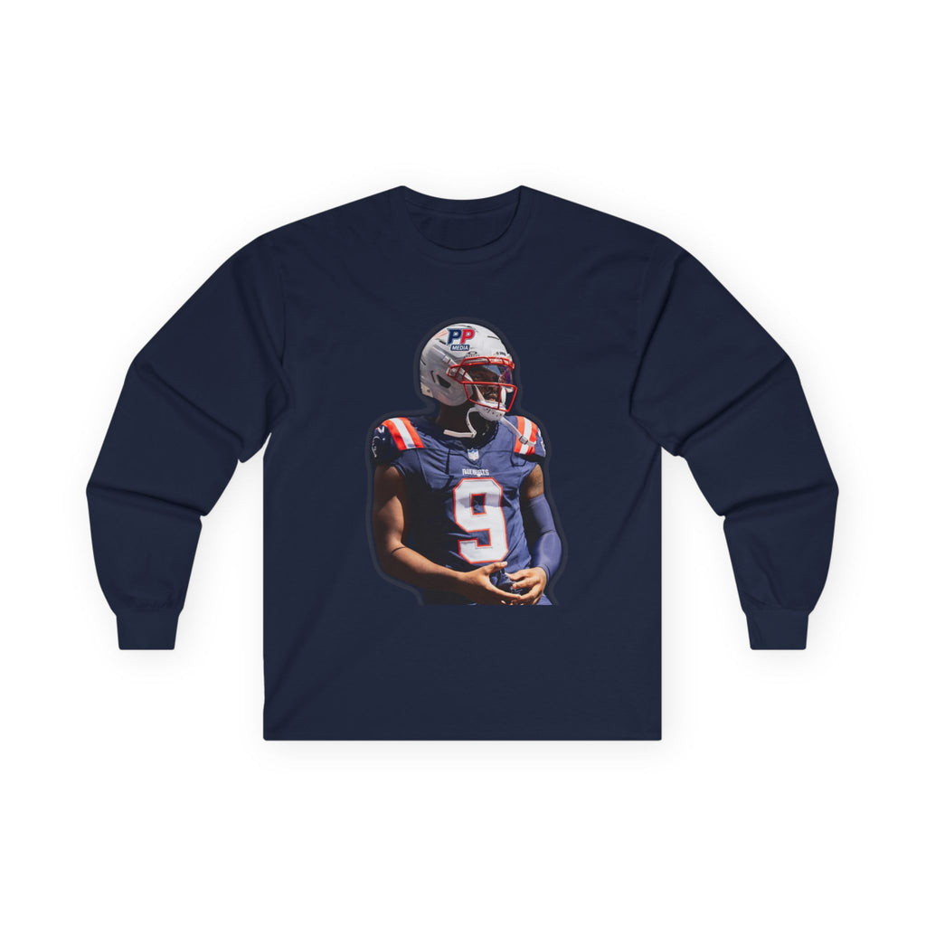 BOUTTE SCORING EVERY GAME - Patriots Kayshon Boutte Long Sleeve Fan Tee
