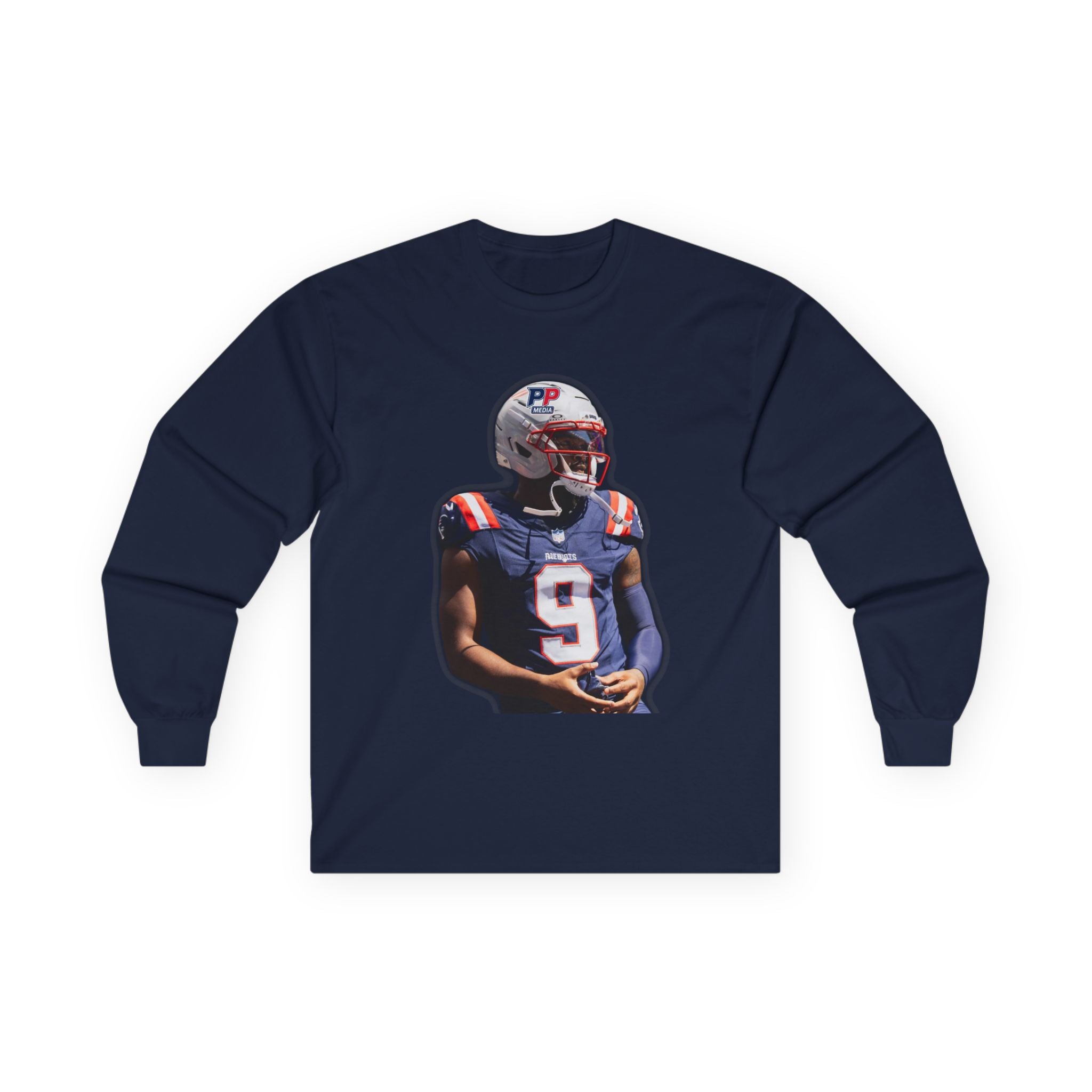 BOUTTE SCORING EVERY GAME - Patriots Kayshon Boutte Long Sleeve Fan Tee