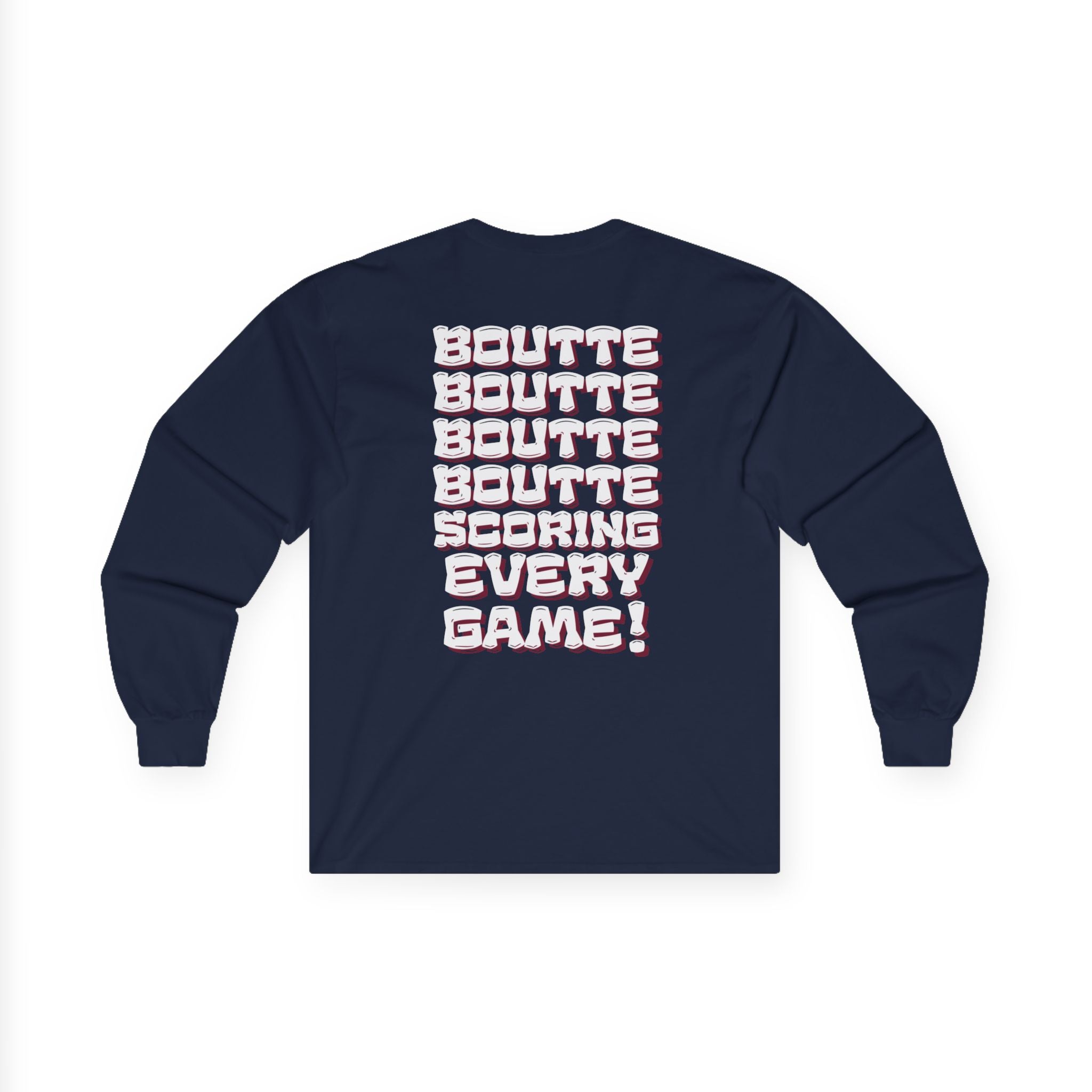 BOUTTE SCORING EVERY GAME - Patriots Kayshon Boutte Long Sleeve Fan Tee