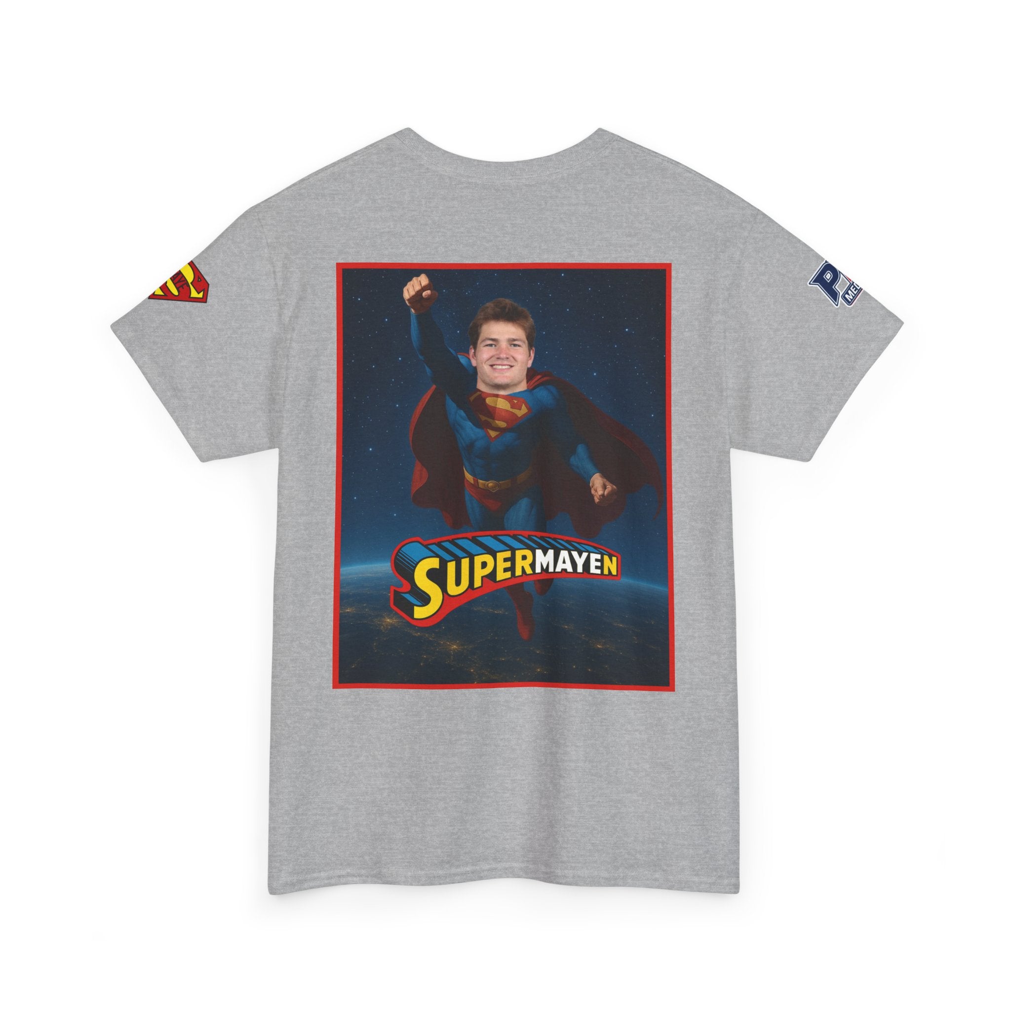 SuperMAYEn/Superman Shirt - Patriots Drake Maye Parody Fan Tee