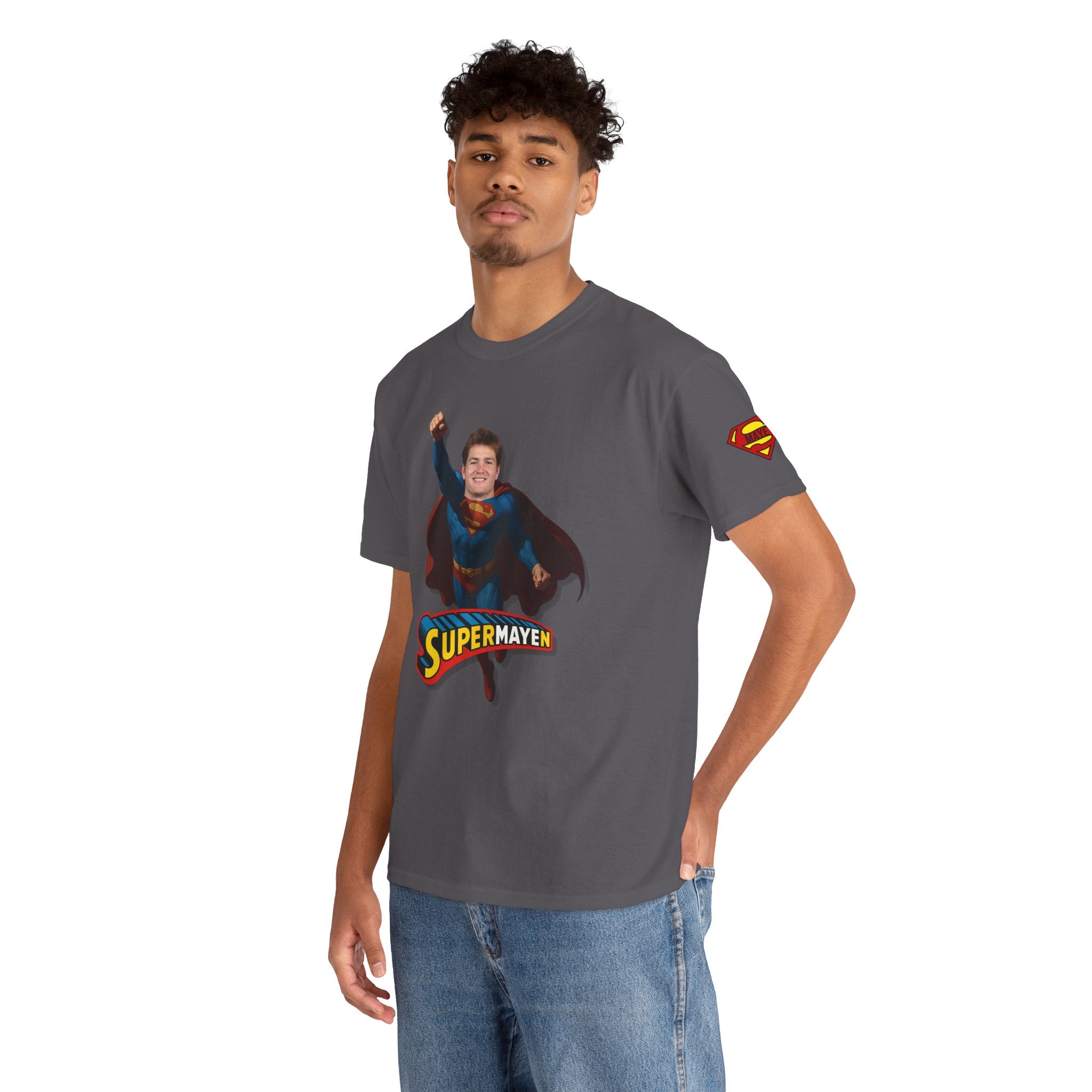 SuperMAYEn/Superman Shirt - Patriots Drake Maye Parody Fan Tee