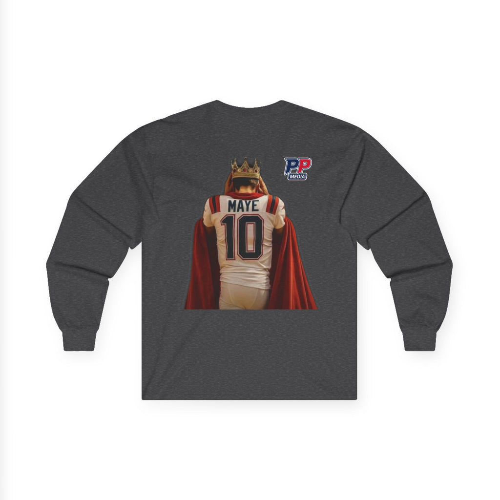 MAYE FOR MVP - Long Sleeve Patriots Drake Maye Support Fan Tee