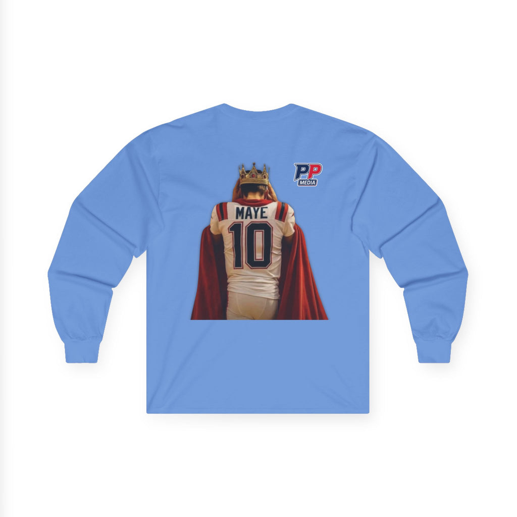 MAYE FOR MVP - Long Sleeve Patriots Drake Maye Support Fan Tee
