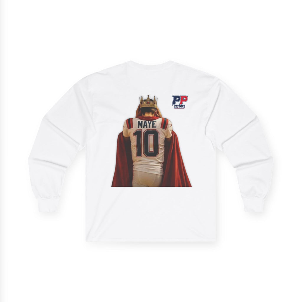 MAYE FOR MVP - Long Sleeve Patriots Drake Maye Support Fan Tee