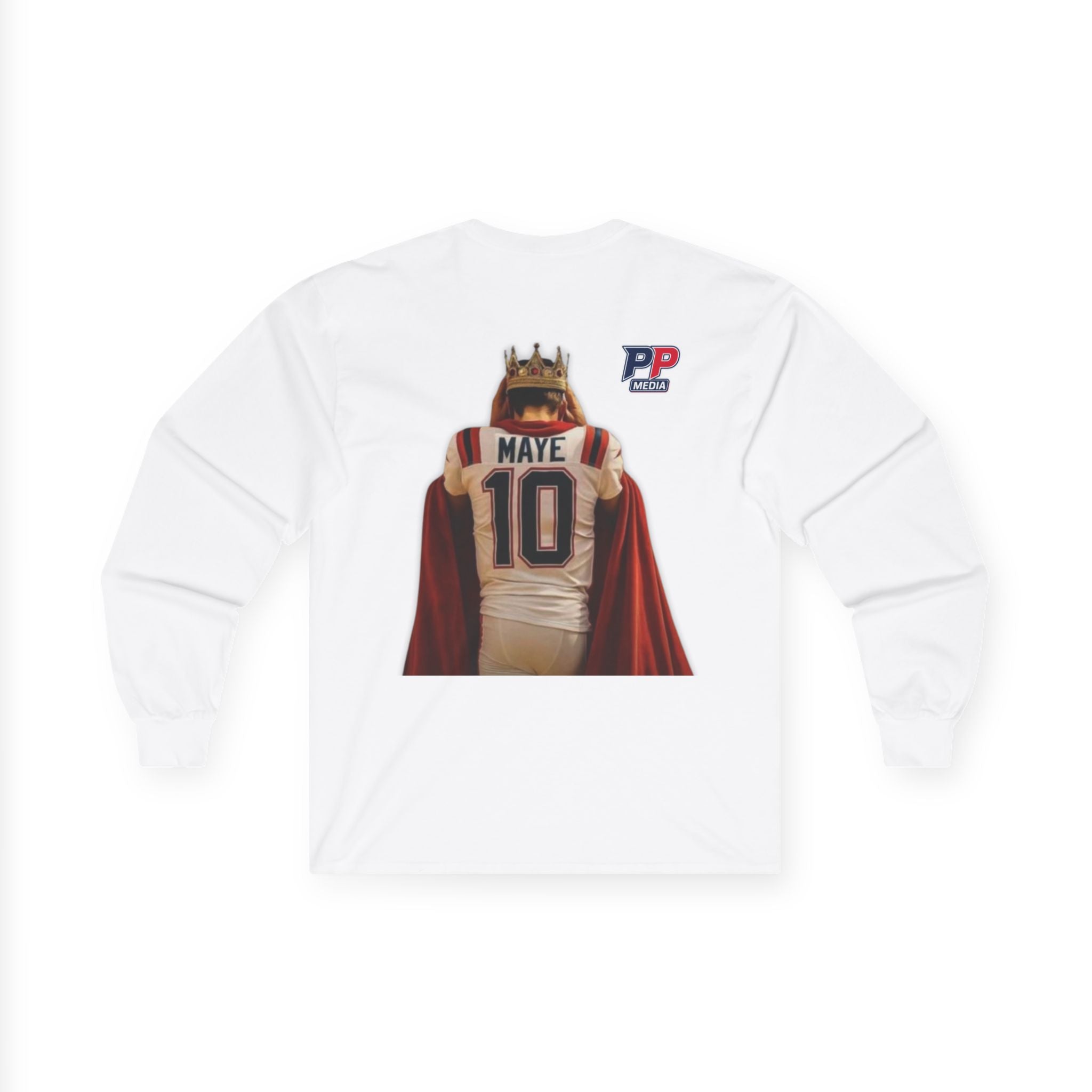 MAYE FOR MVP - Long Sleeve Patriots Drake Maye Support Fan Tee