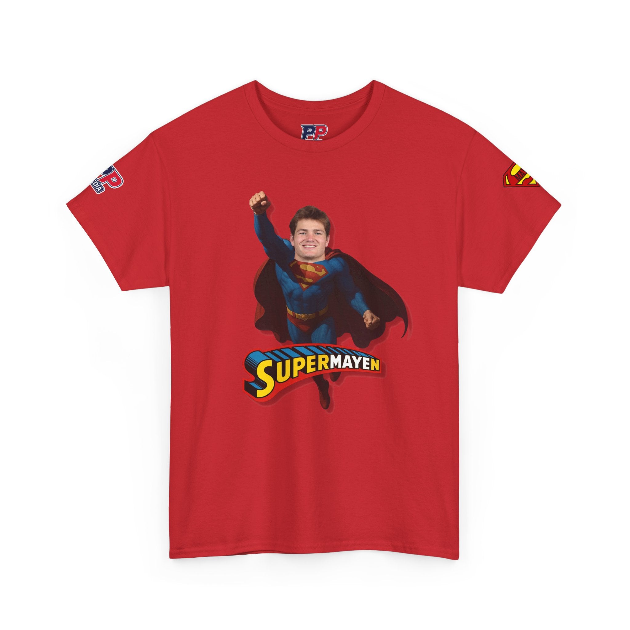 SuperMAYEn/Superman Shirt - Patriots Drake Maye Parody Fan Tee
