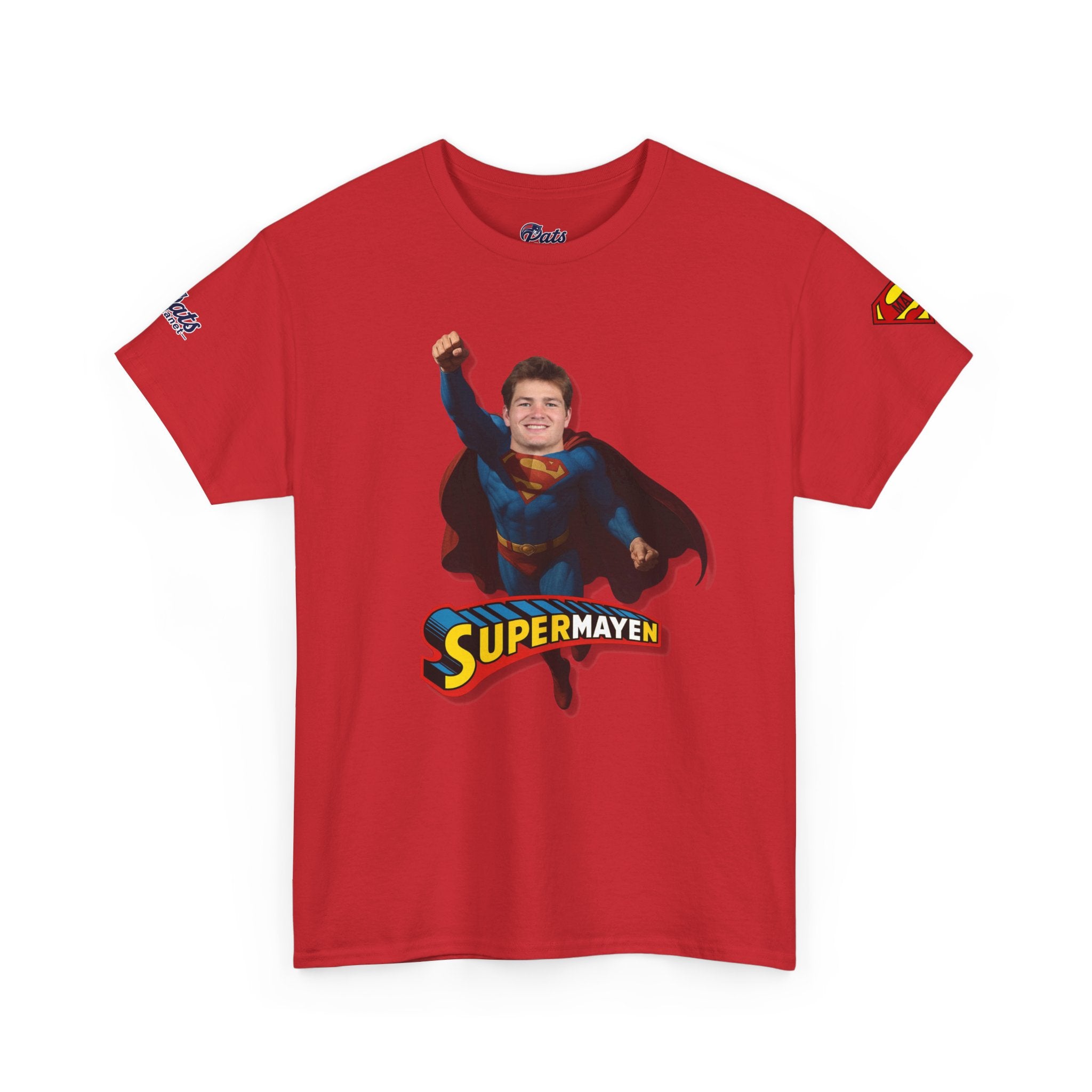 SuperMAYEn/Superman Shirt - Patriots Drake Maye Parody Fan Tee