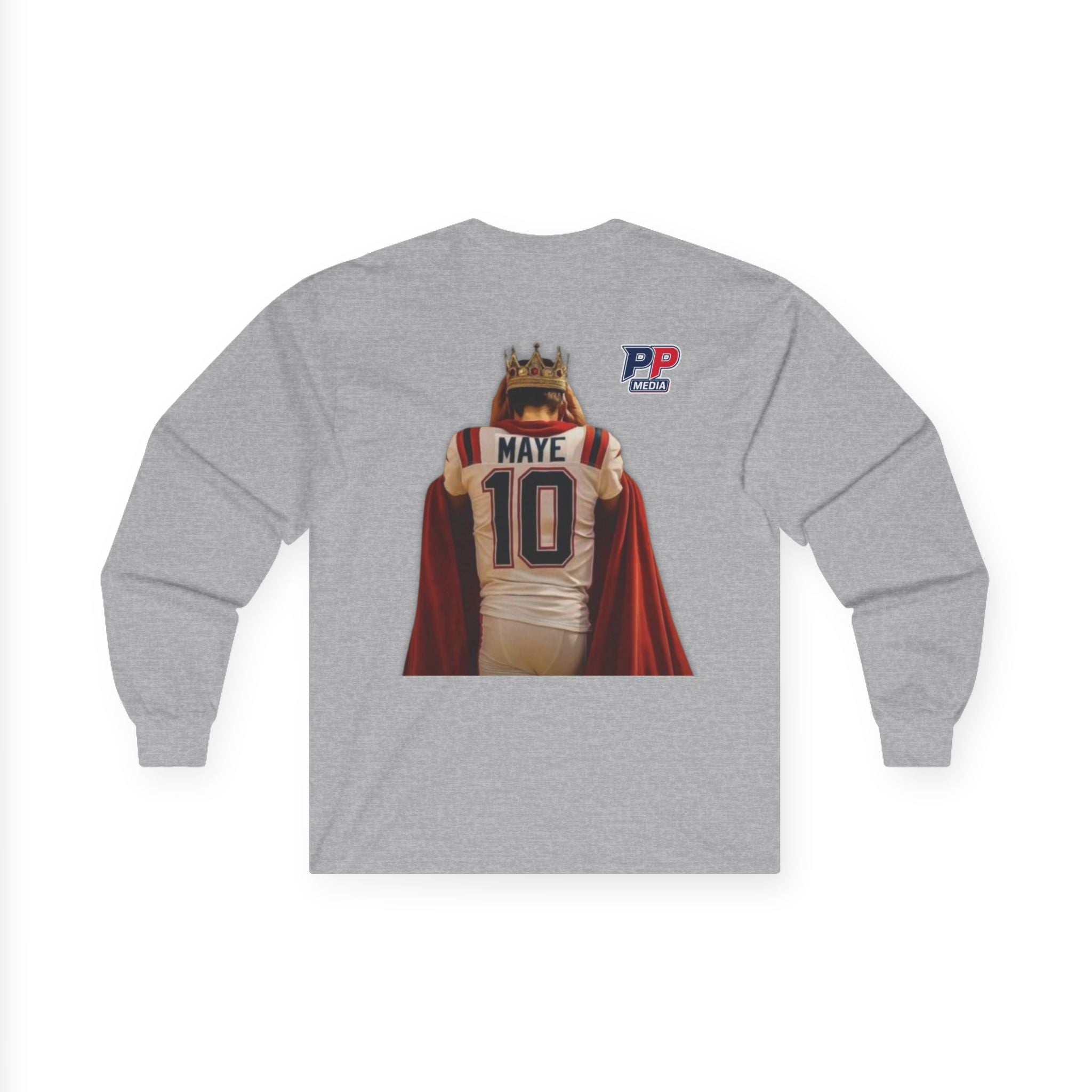 MAYE FOR MVP - Long Sleeve Patriots Drake Maye Support Fan Tee