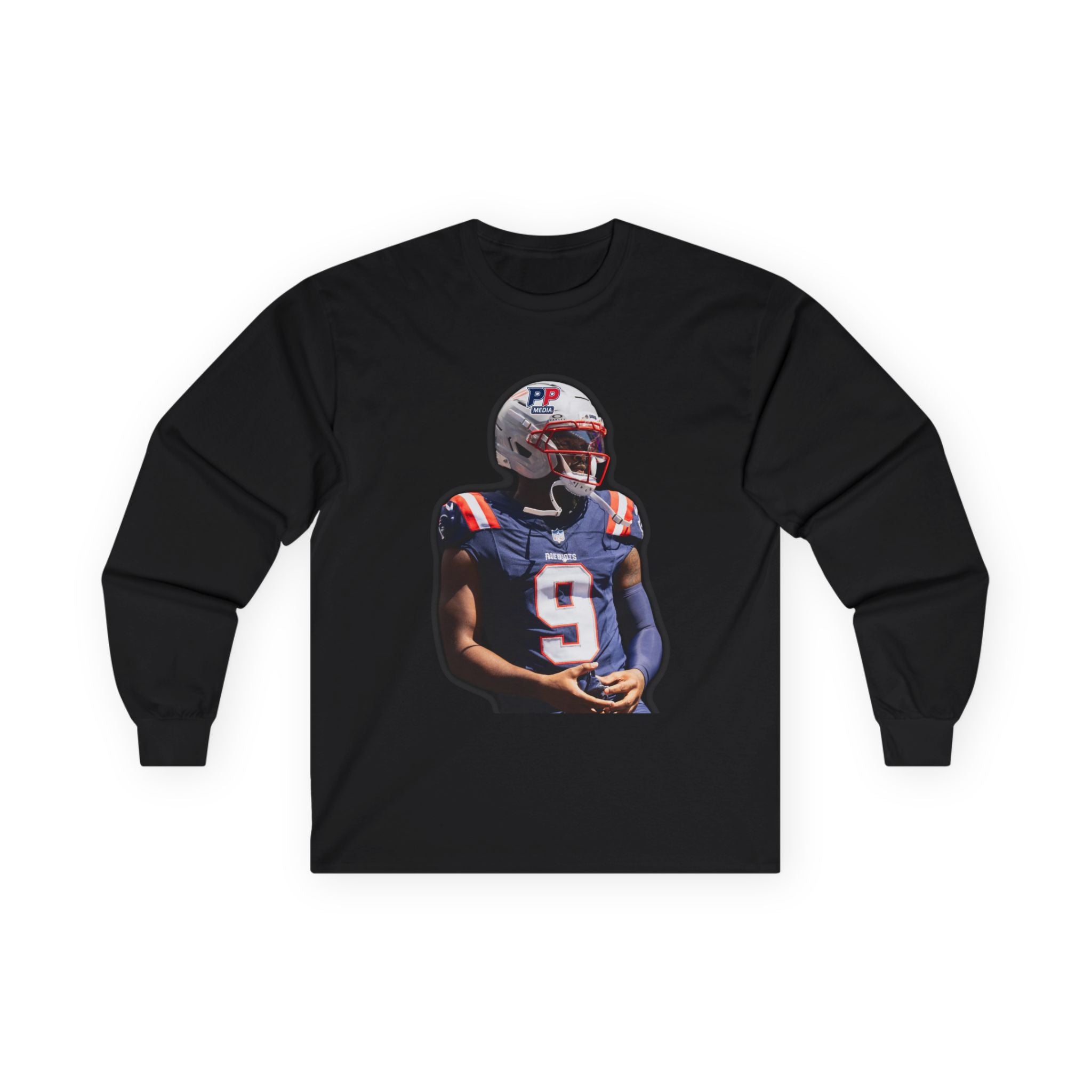 BOUTTE SCORING EVERY GAME - Patriots Kayshon Boutte Long Sleeve Fan Tee