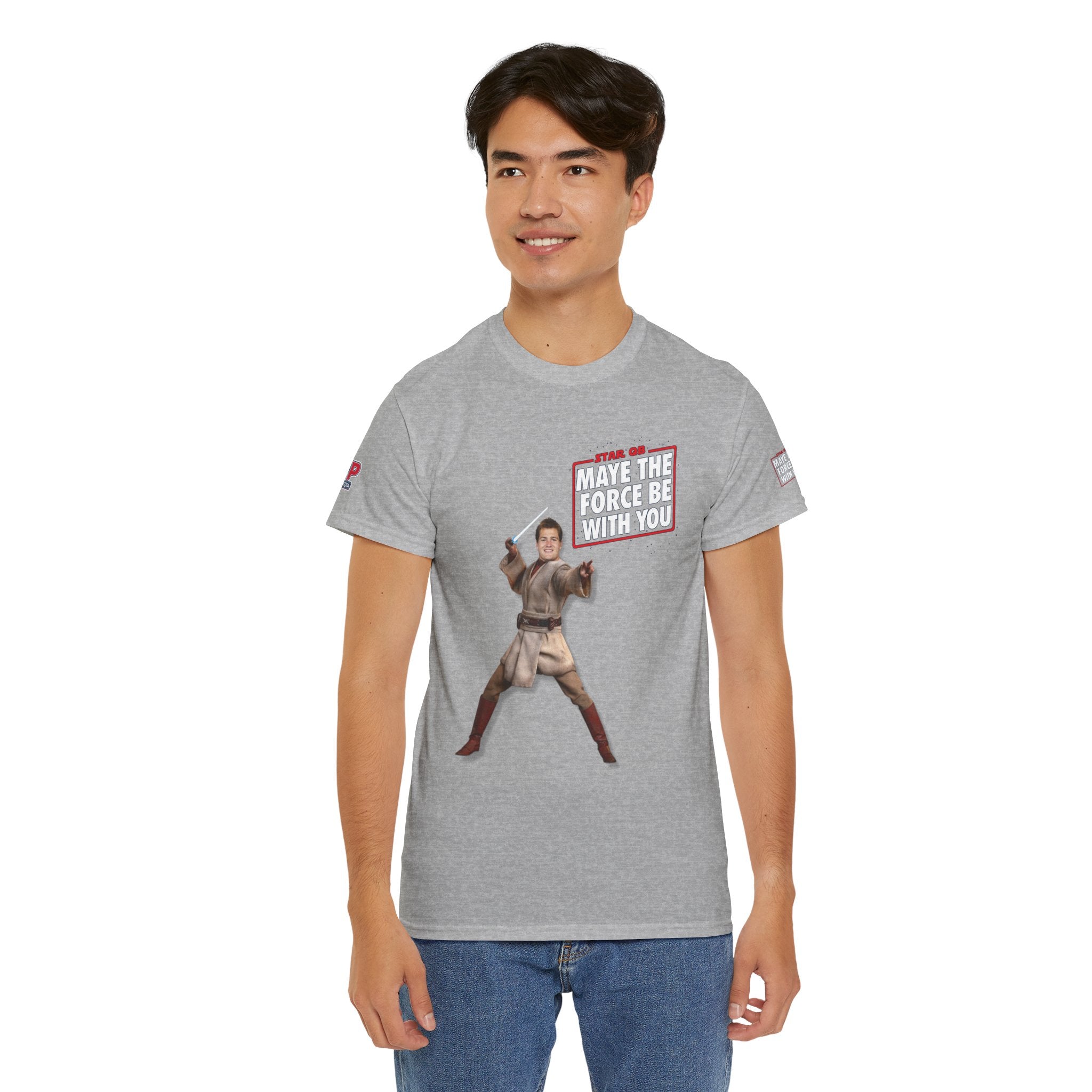 MAYE THE FORCE BE WITH YOU – Drake Maye Patriots Parody Tee | Funny Star QB/Star Wars Fan Shirt | Football Tee
