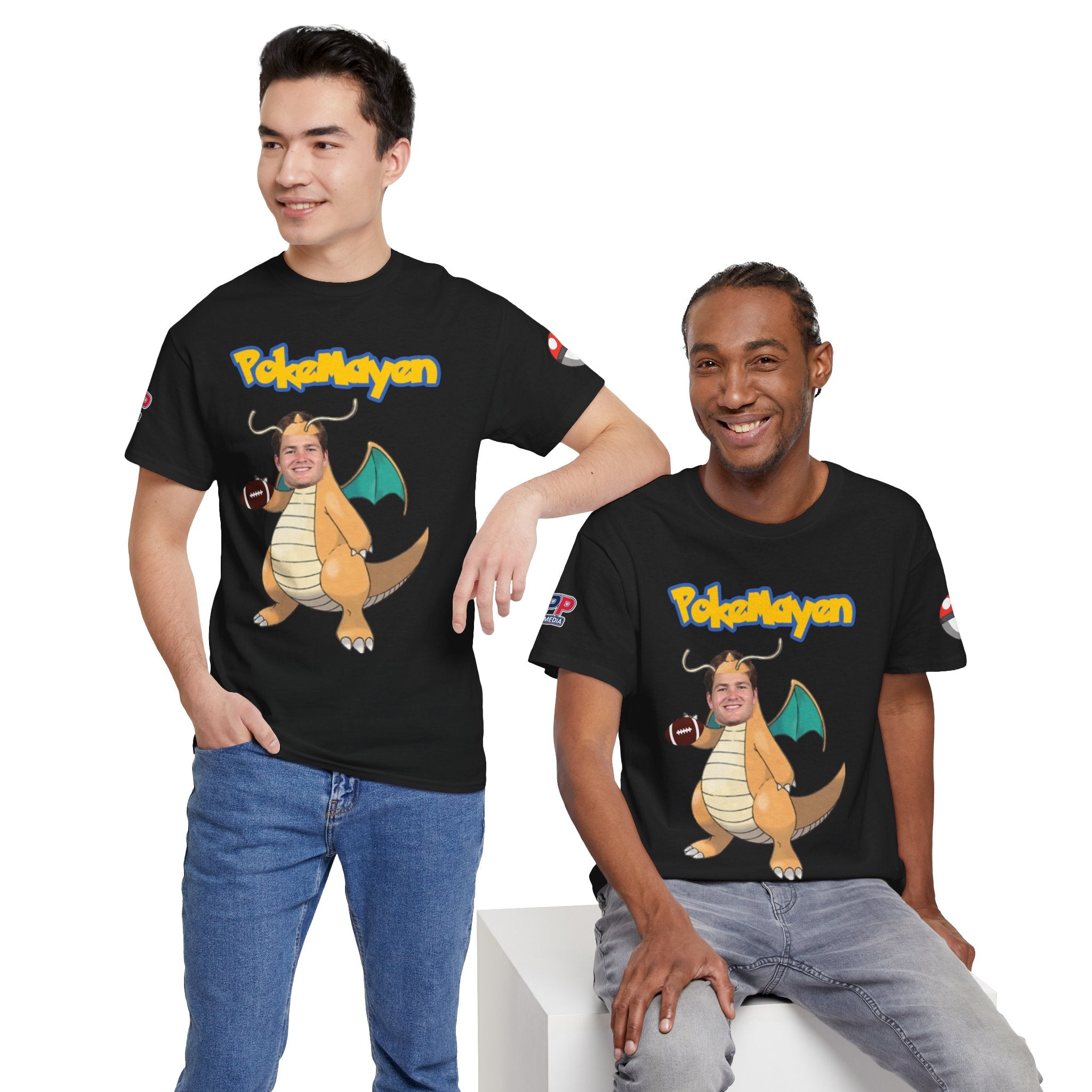 PokéMayen Parody Patriots Halloween Custome Shirt - Fun Football Drake Maye Fan Tee