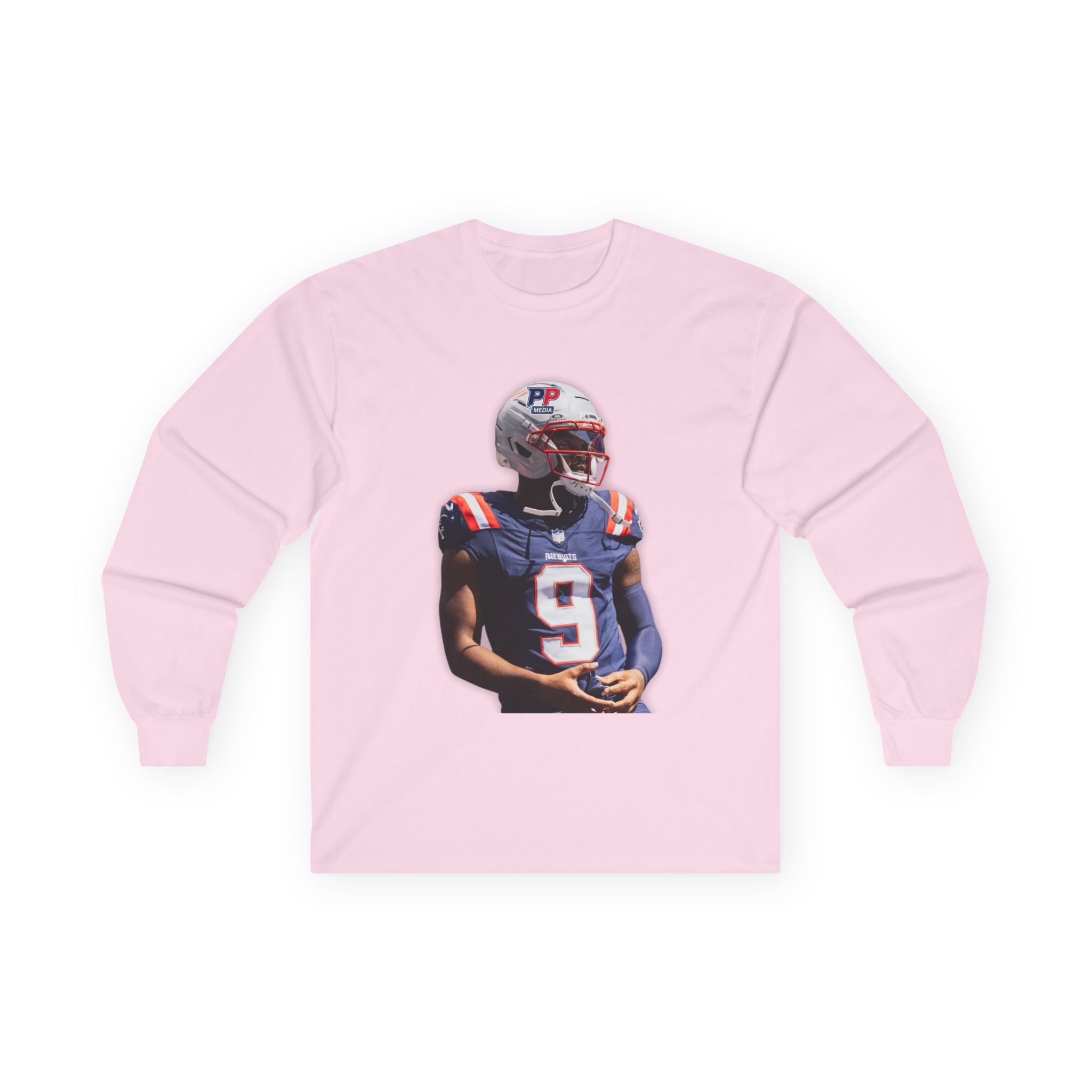 BOUTTE SCORING EVERY GAME - Patriots Kayshon Boutte Long Sleeve Fan Tee