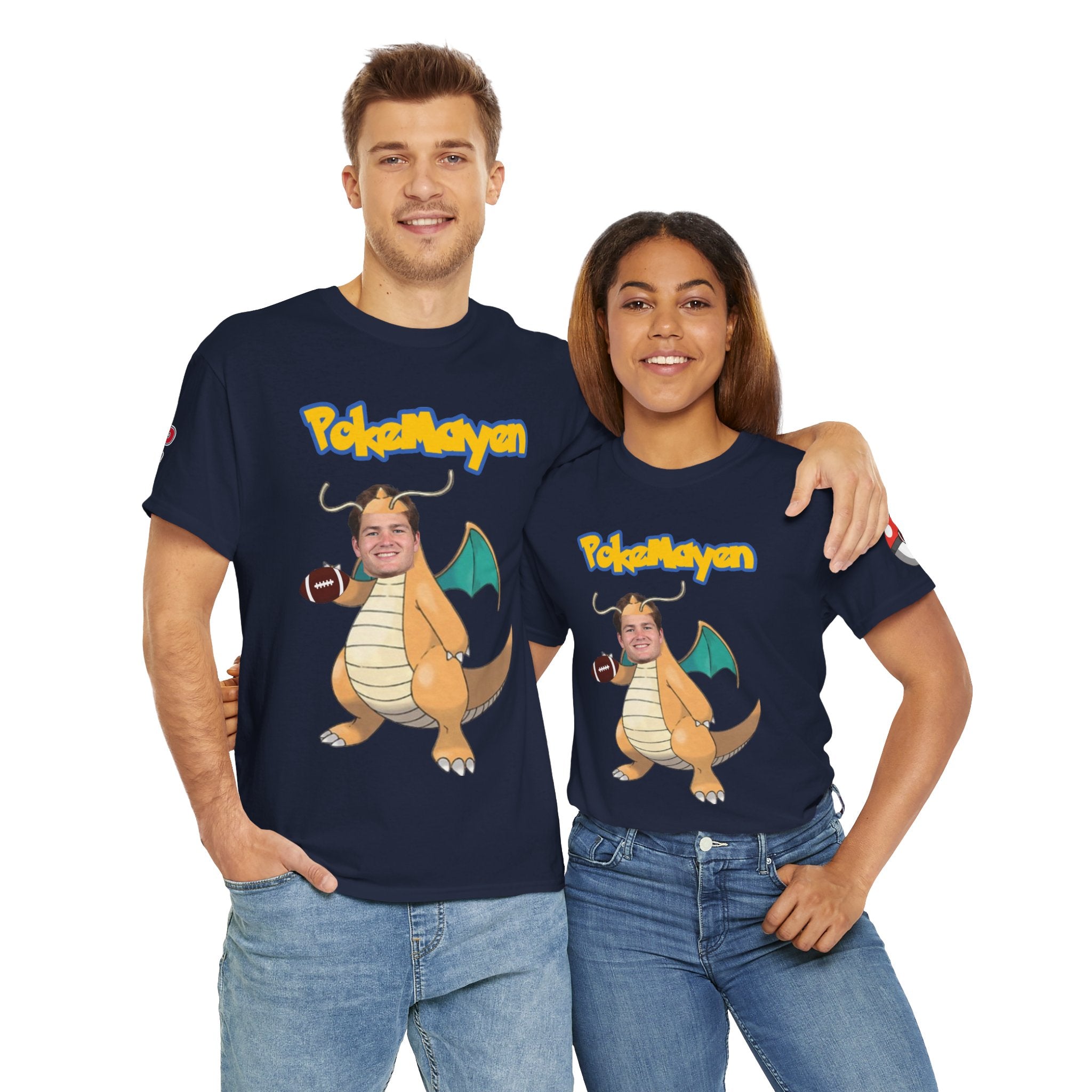 PokéMayen Parody Patriots Halloween Custome Shirt - Fun Football Drake Maye Fan Tee