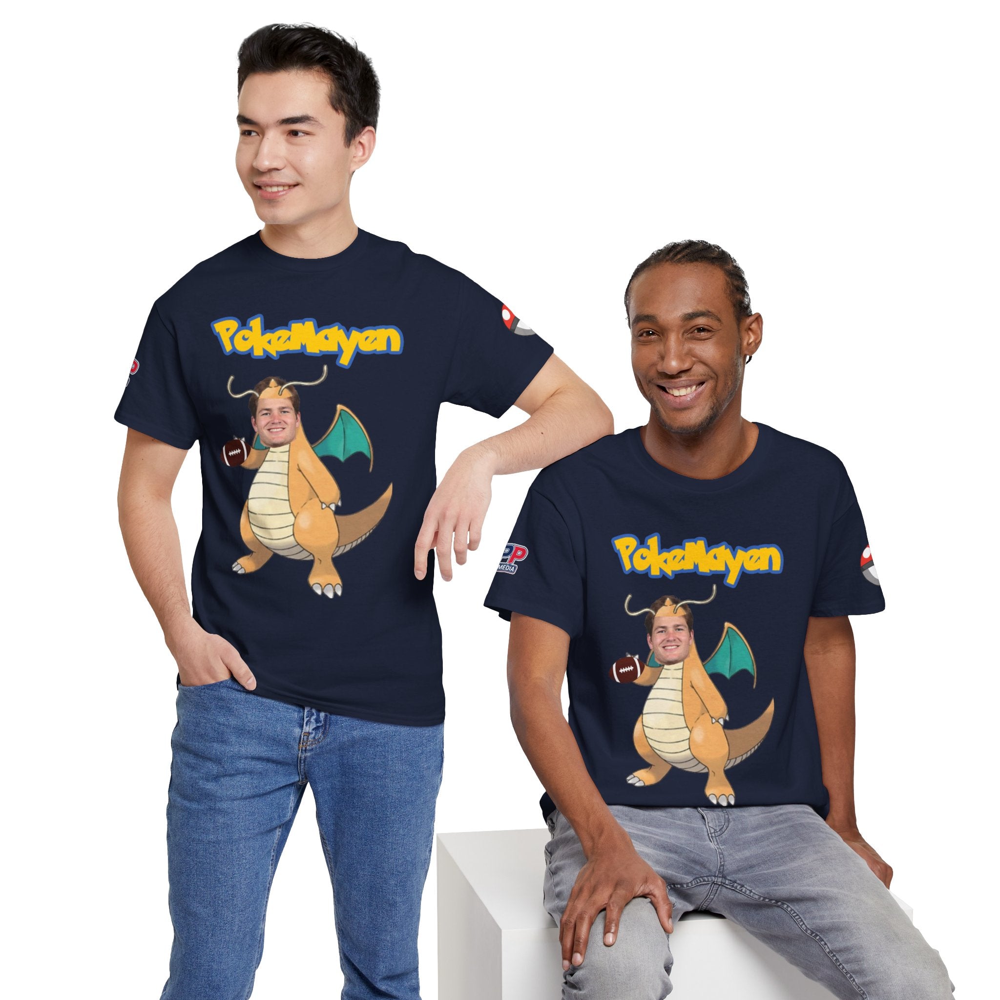 PokéMayen Parody Patriots Halloween Custome Shirt - Fun Football Drake Maye Fan Tee