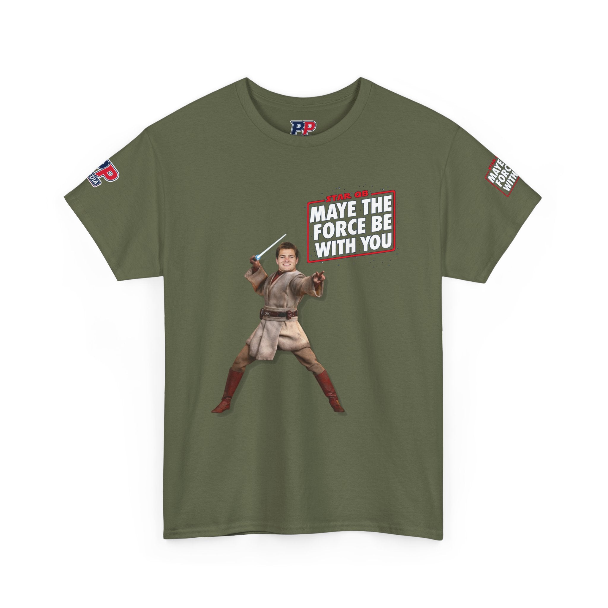 MAYE THE FORCE BE WITH YOU – Drake Maye Patriots Parody Tee | Funny Star QB/Star Wars Fan Shirt | Football Tee