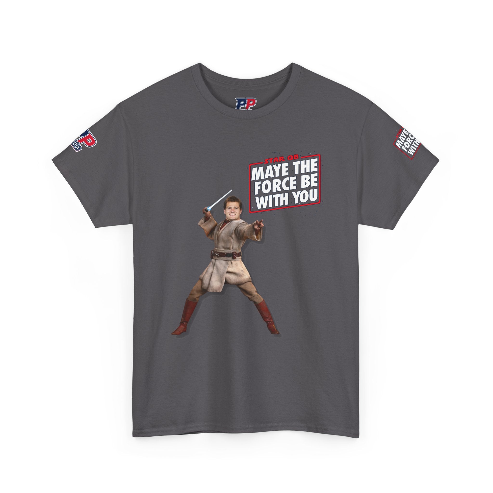 MAYE THE FORCE BE WITH YOU – Drake Maye Patriots Parody Tee | Funny Star QB/Star Wars Fan Shirt | Football Tee