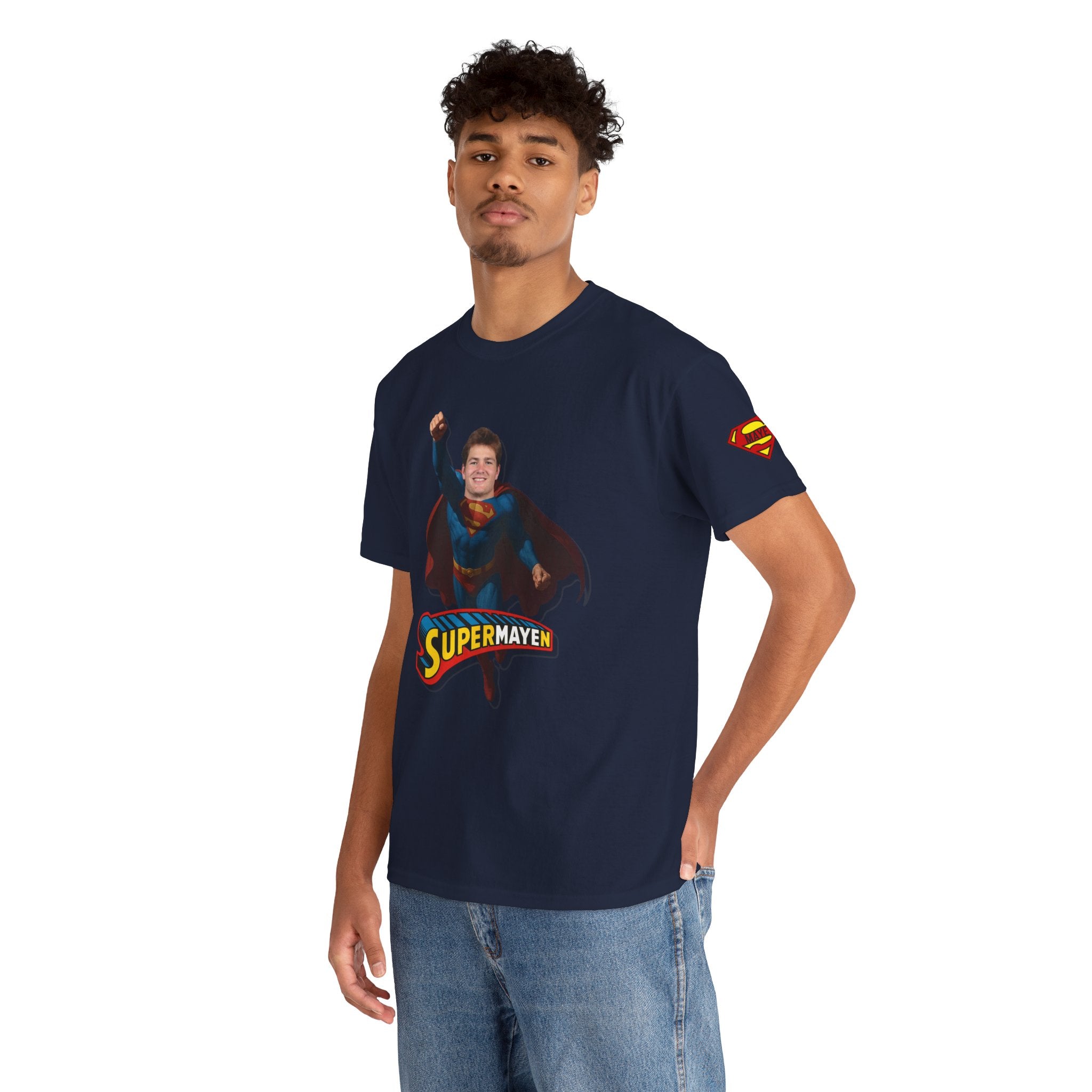 SuperMAYEn/Superman Shirt - Patriots Drake Maye Parody Fan Tee