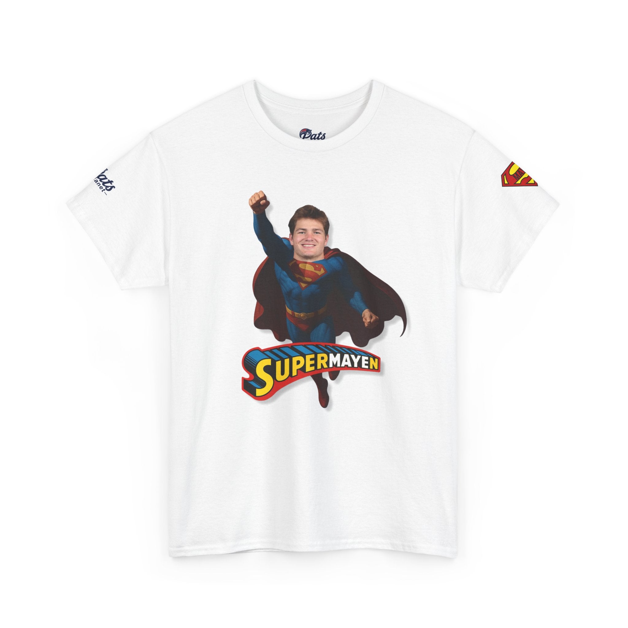 SuperMAYEn/Superman Shirt - Patriots Drake Maye Parody Fan Tee