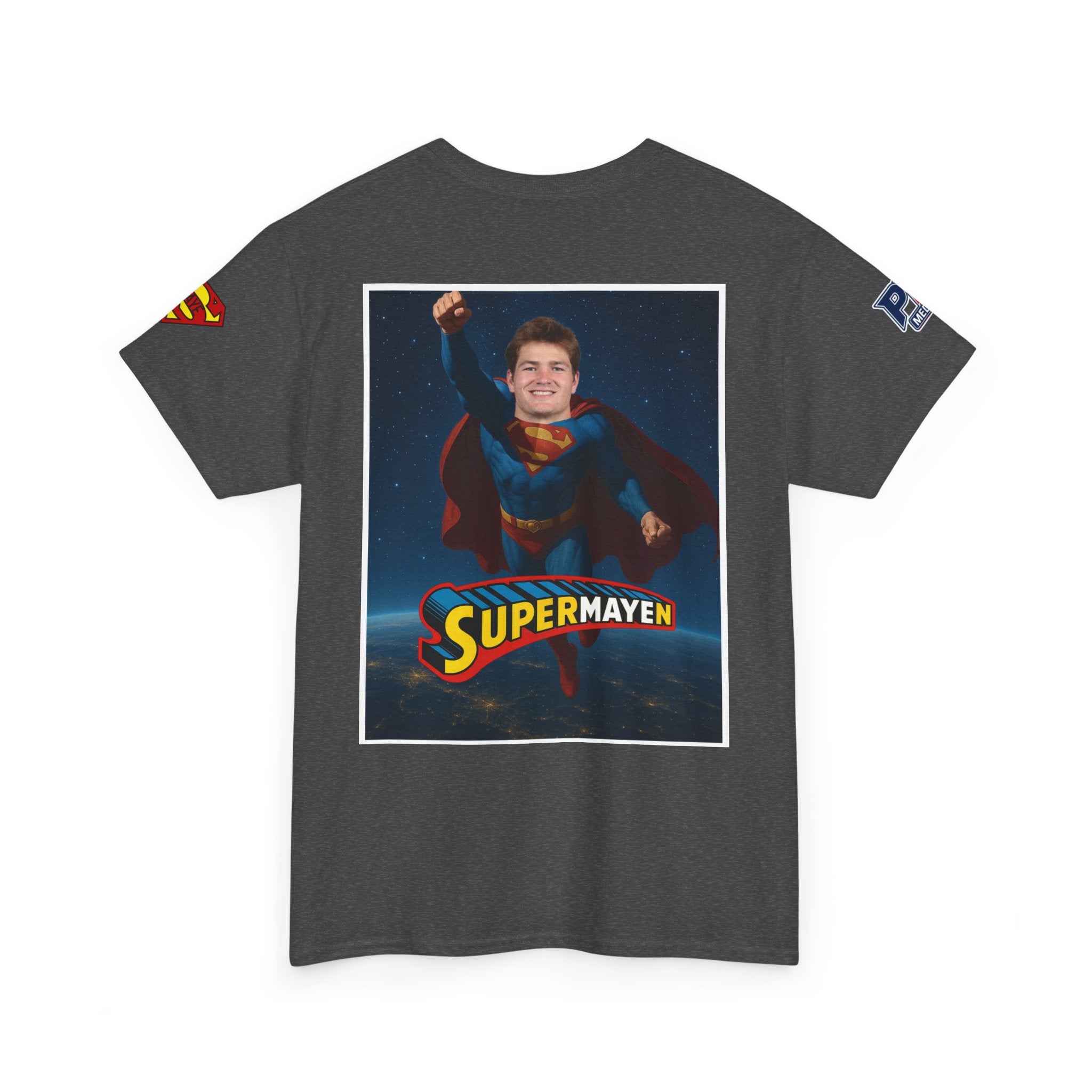 SuperMAYEn/Superman Shirt - Patriots Drake Maye Parody Fan Tee