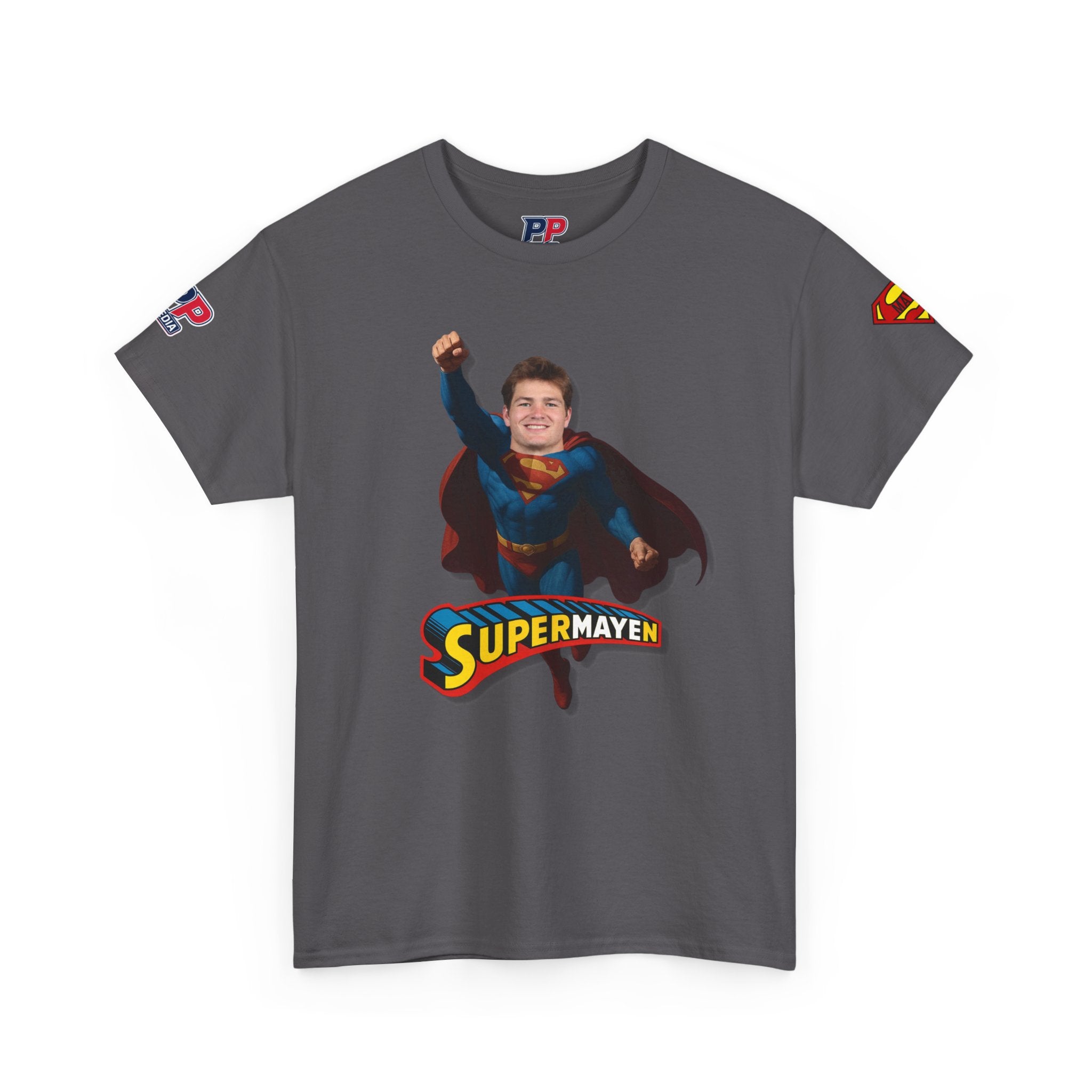SuperMAYEn/Superman Shirt - Patriots Drake Maye Parody Fan Tee