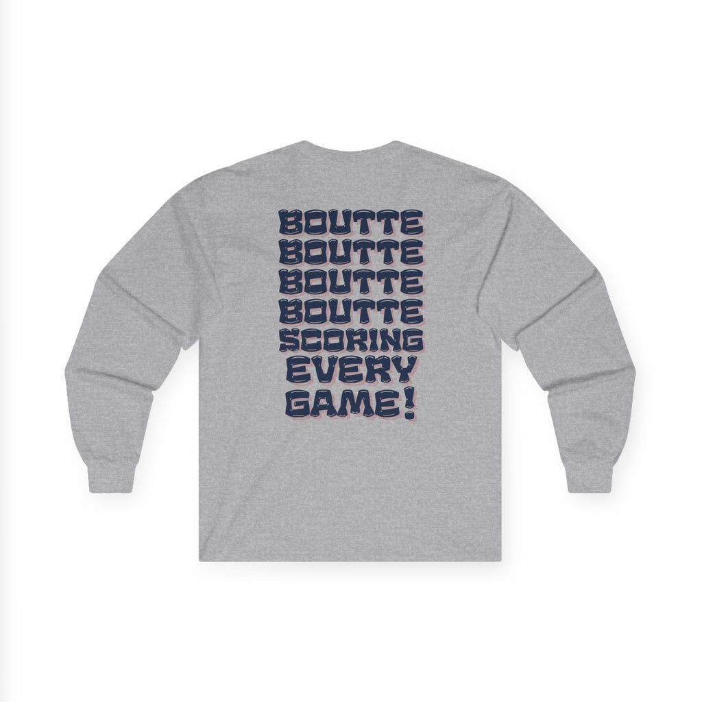 BOUTTE SCORING EVERY GAME - Patriots Kayshon Boutte Long Sleeve Fan Tee