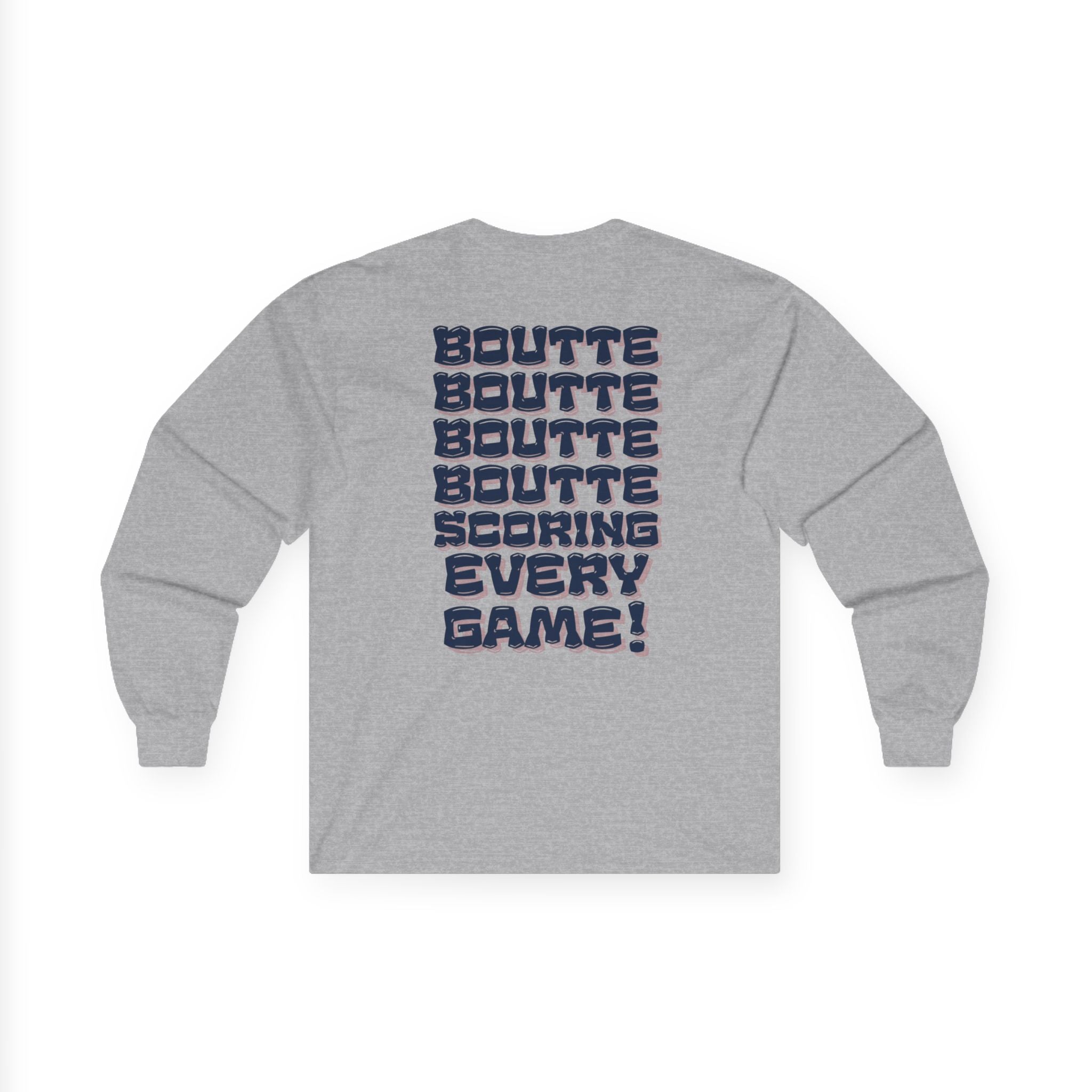 BOUTTE SCORING EVERY GAME - Patriots Kayshon Boutte Long Sleeve Fan Tee