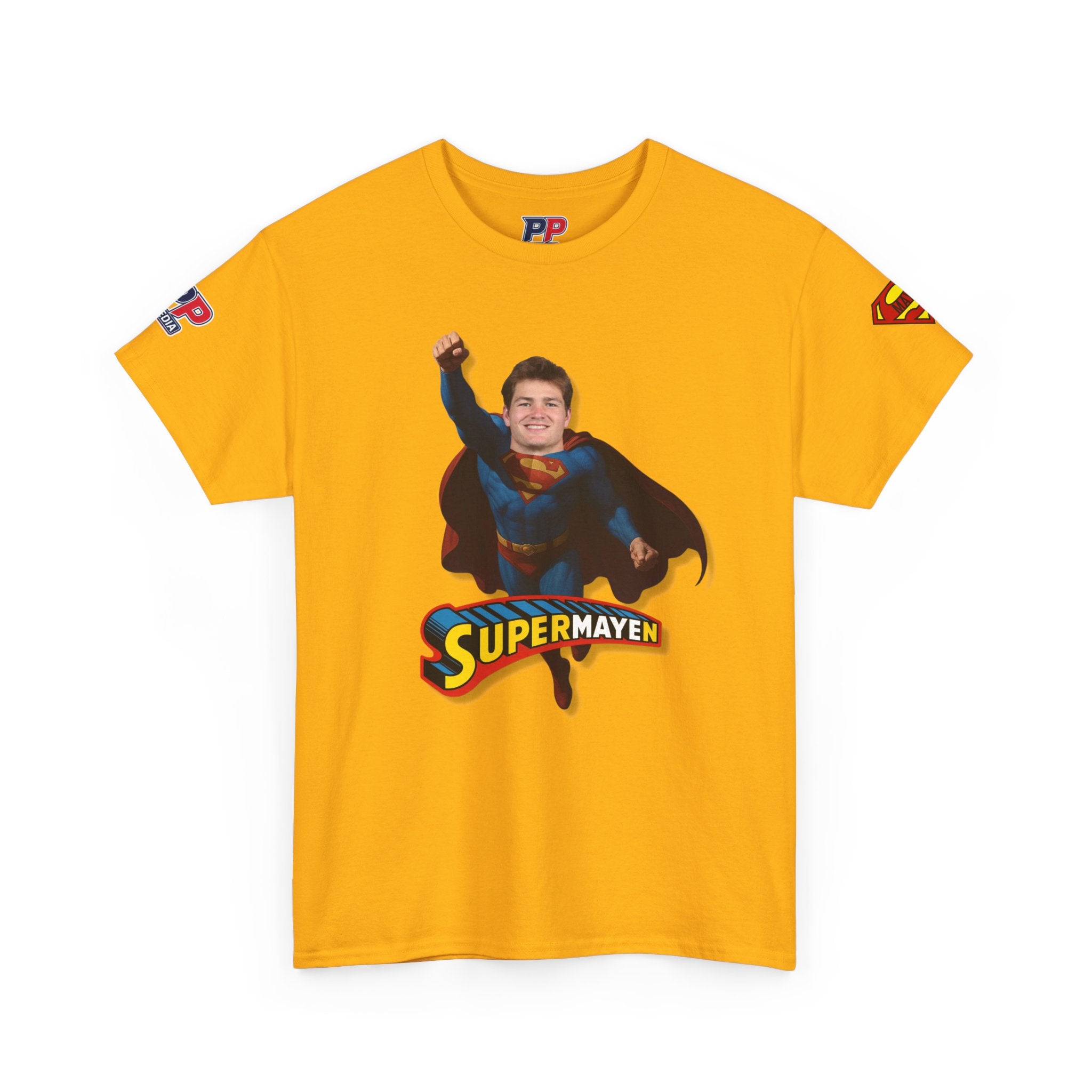 SuperMAYEn/Superman Shirt - Patriots Drake Maye Parody Fan Tee