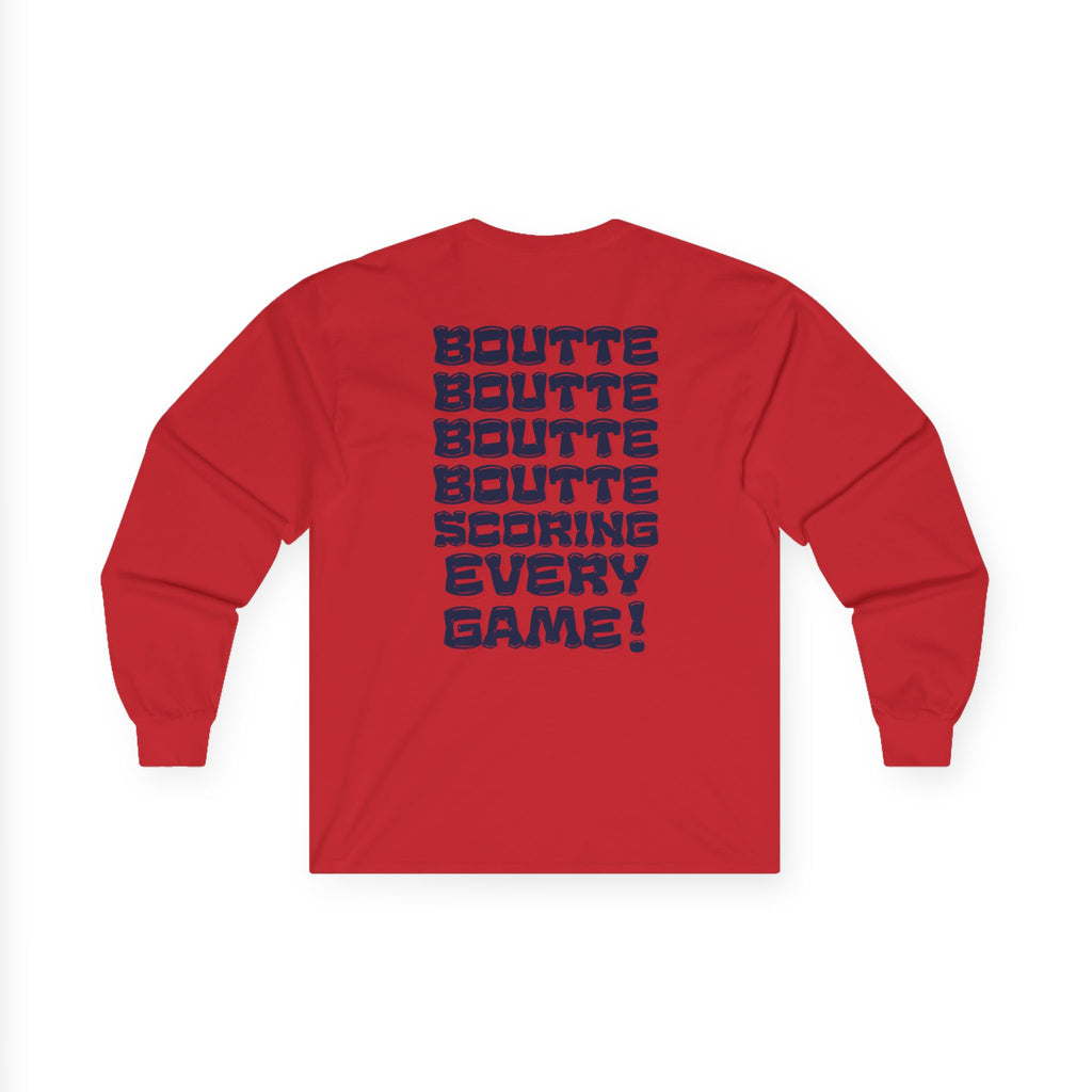 BOUTTE SCORING EVERY GAME - Patriots Kayshon Boutte Long Sleeve Fan Tee